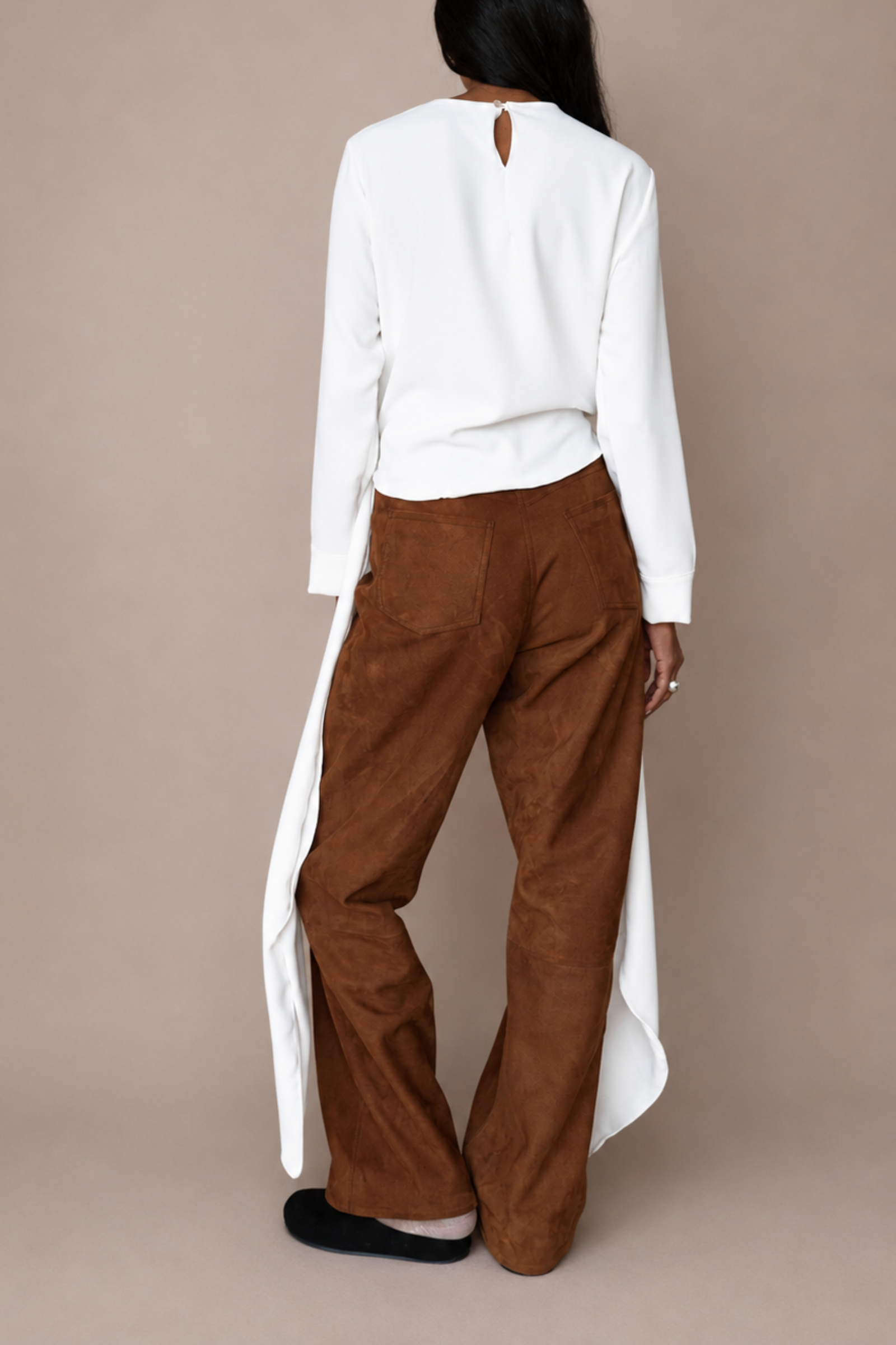 The Wrap Drape Ivory Top