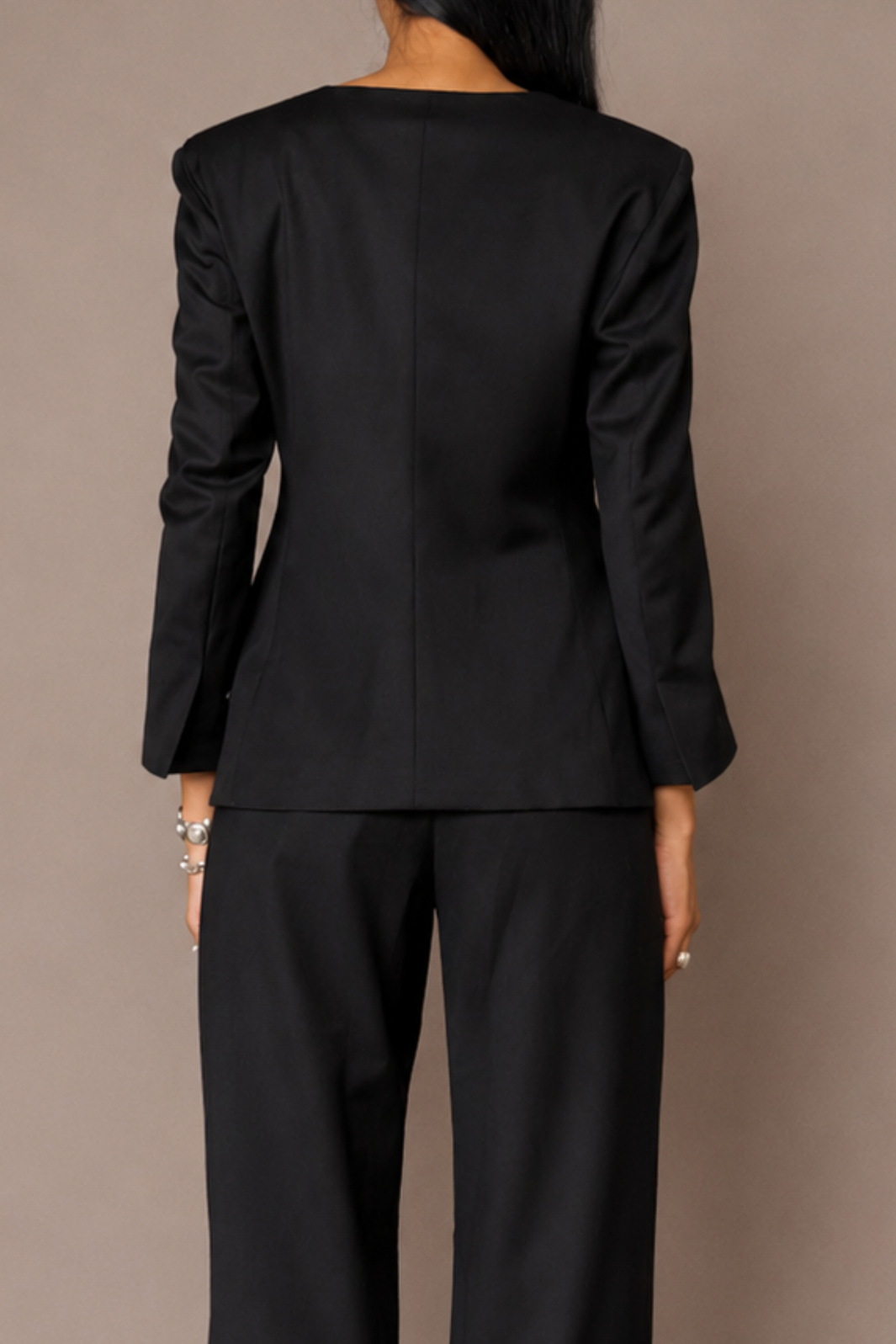 The Hourglass Black Blazer with Frog Closures