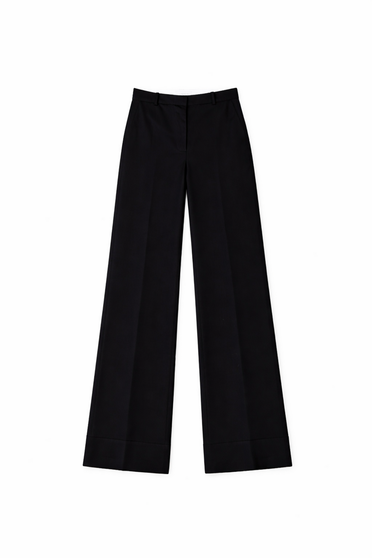 Sloan Summer Wool Flare Trouser with wide-leg silhouette in 100% wool, made in Mexico, at Alas Eius