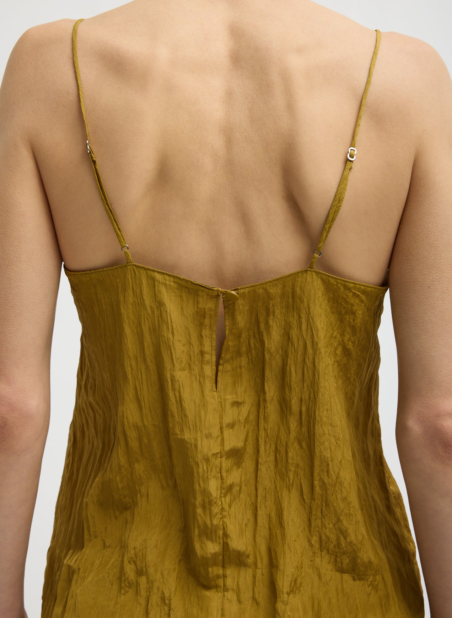 Mustard Crinkle Slip Cami