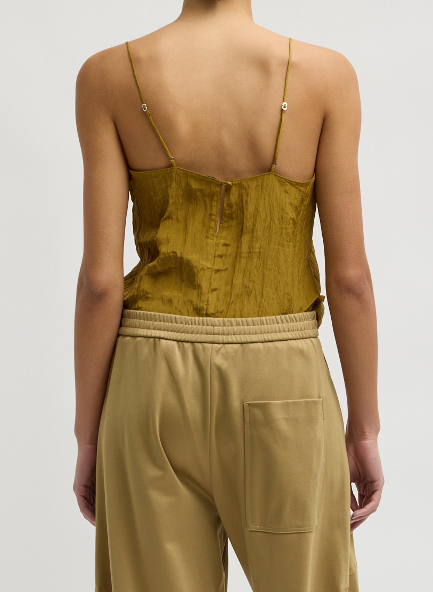 Mustard Crinkle Slip Cami