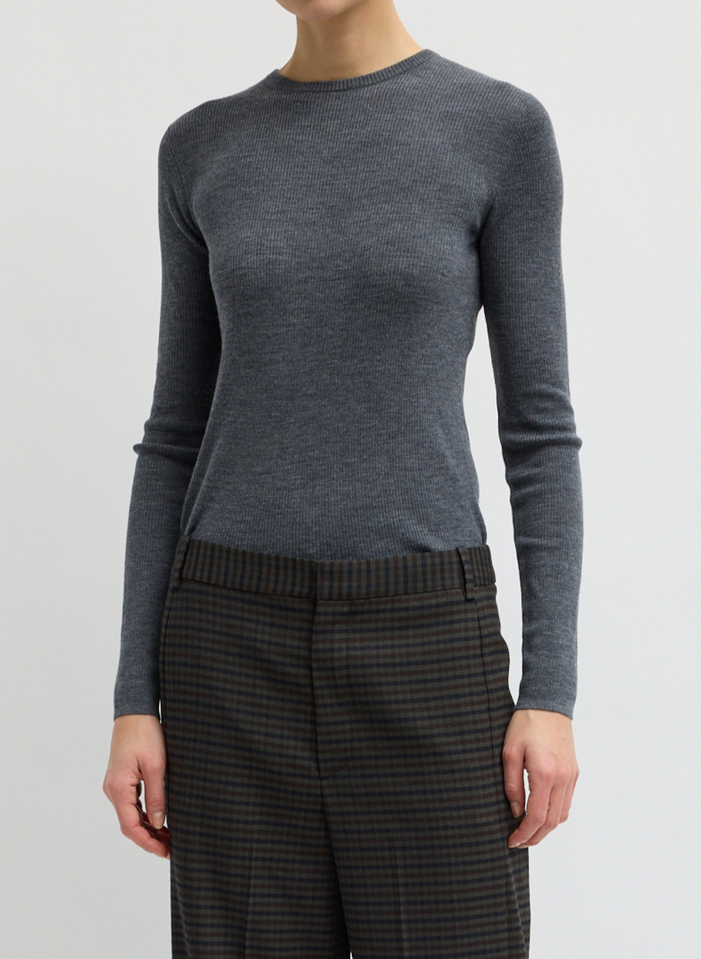 Tibi superfine merino wool ribbed knit top with racerback cutout detailing at Alas Eius