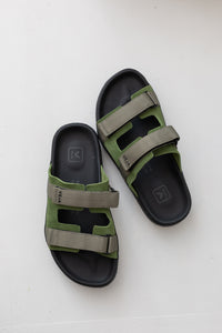 Militar Kaki Black Arpoador Suede Sandal