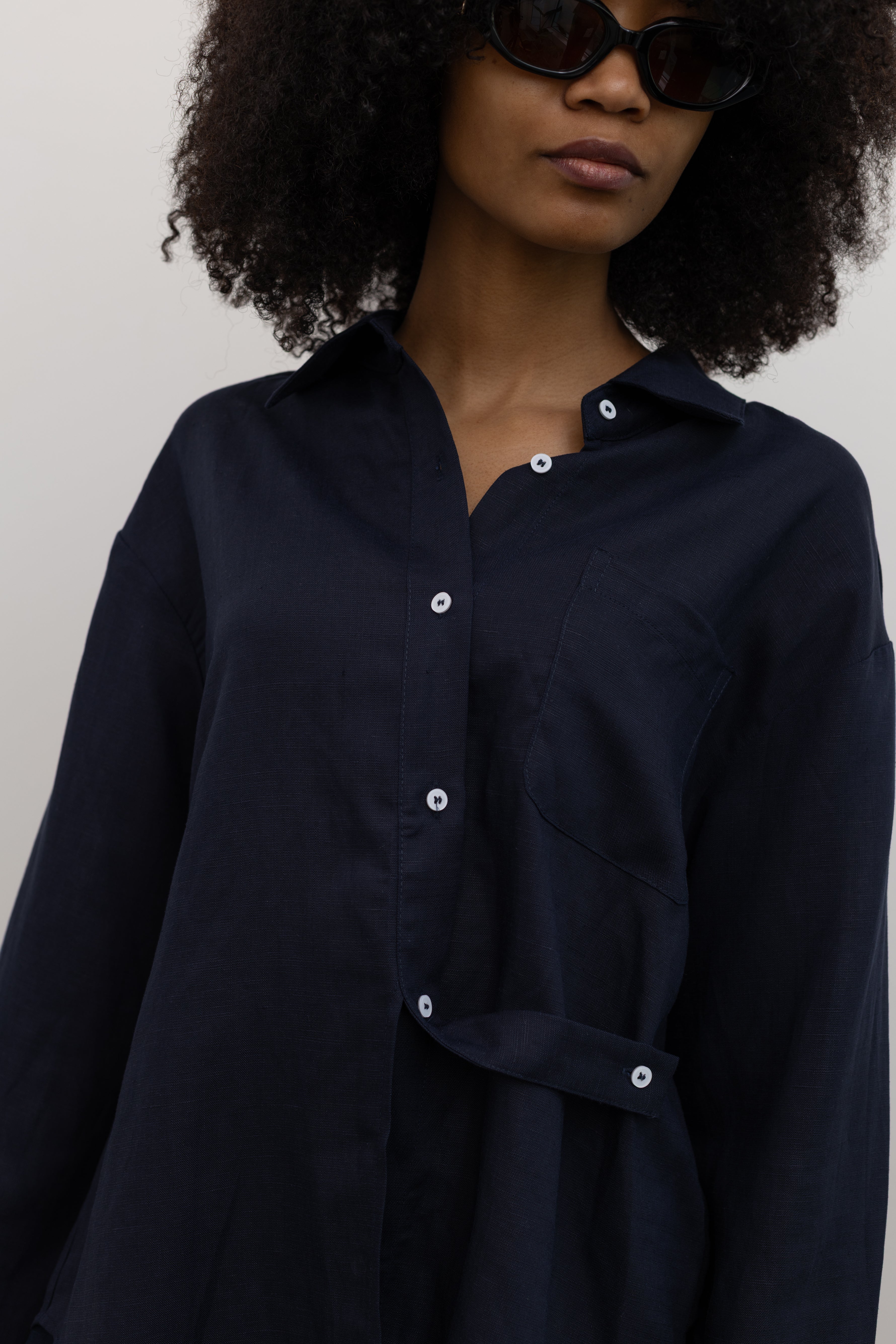 Dark Blue Button Down Shirt