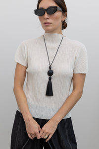 Black Shell Tassel Necklace