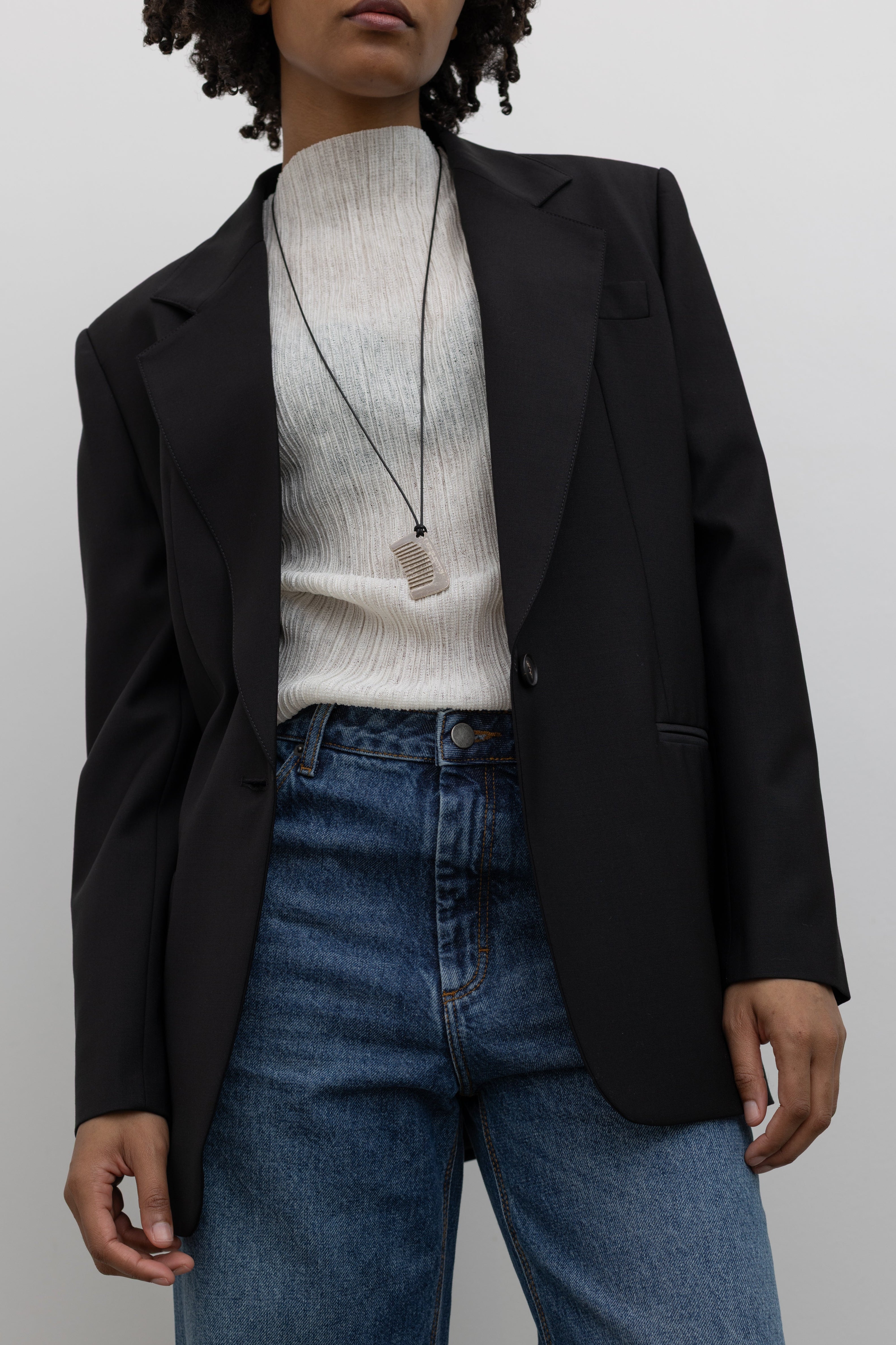 Diver Black Blazer Jacket