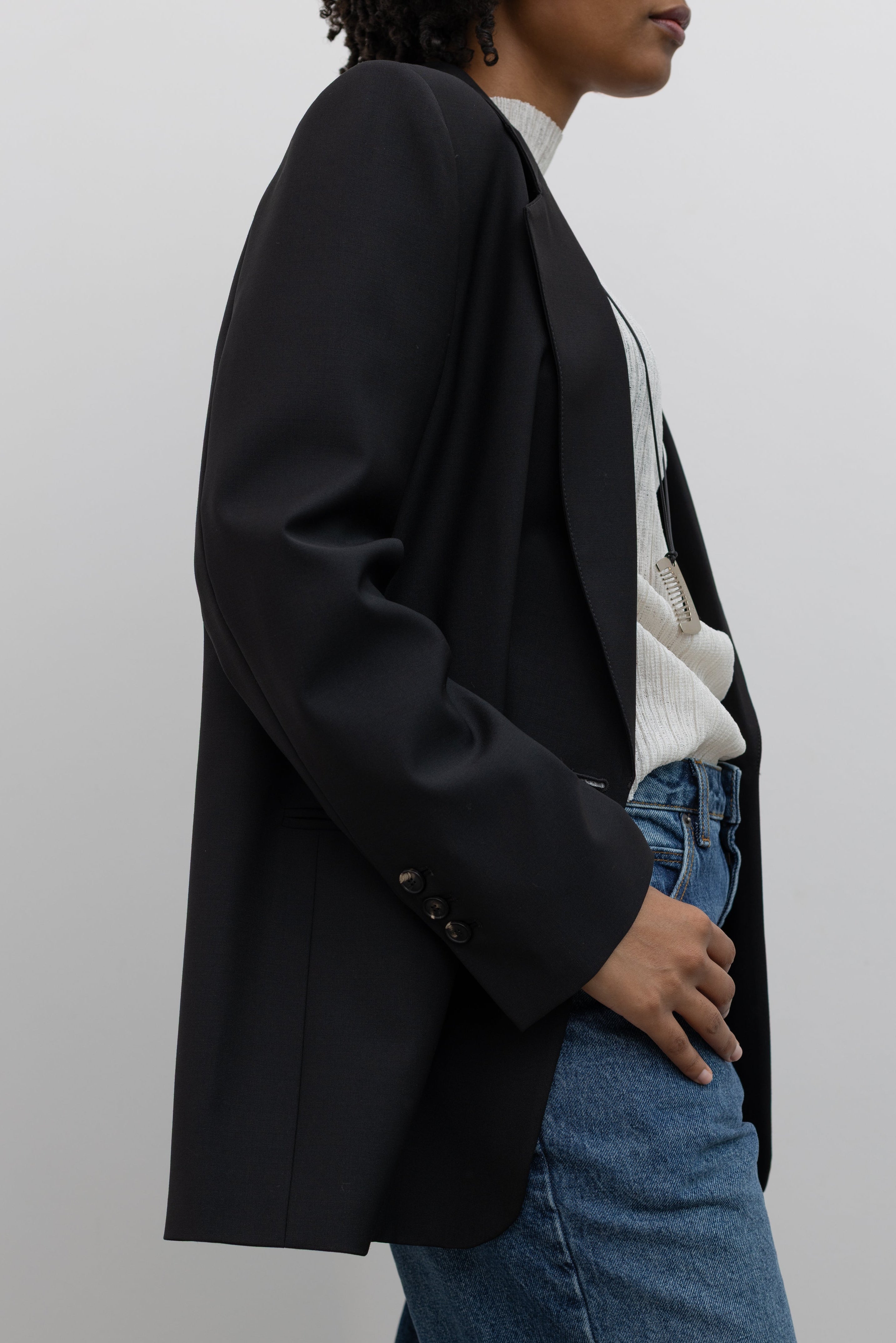 Diver Black Blazer Jacket