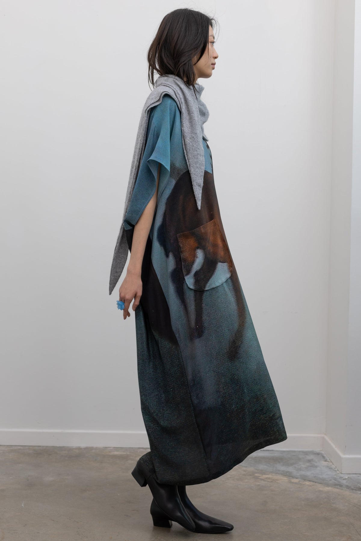 Horse Print Silk Overdress