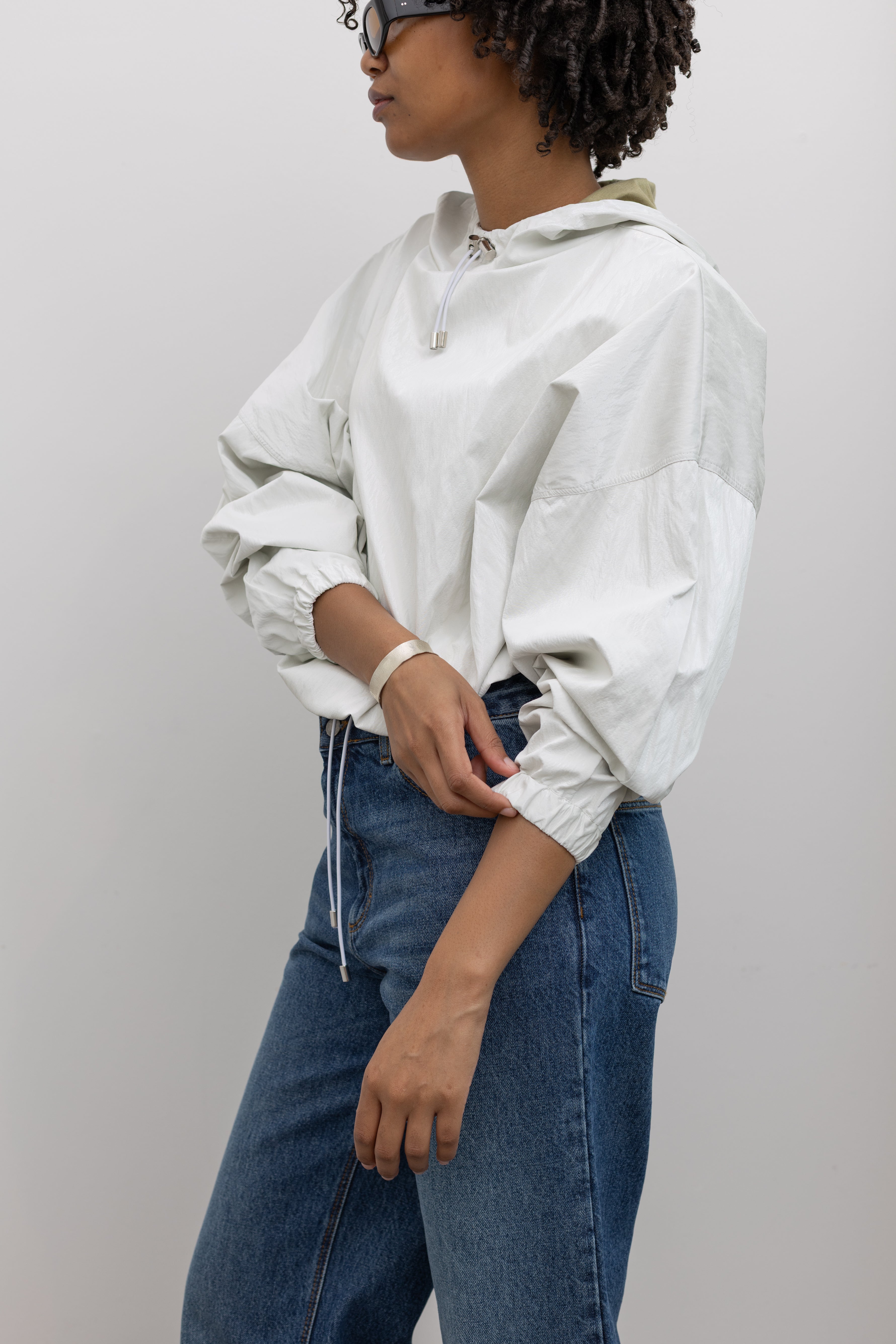 Optic White Hooded Pullover