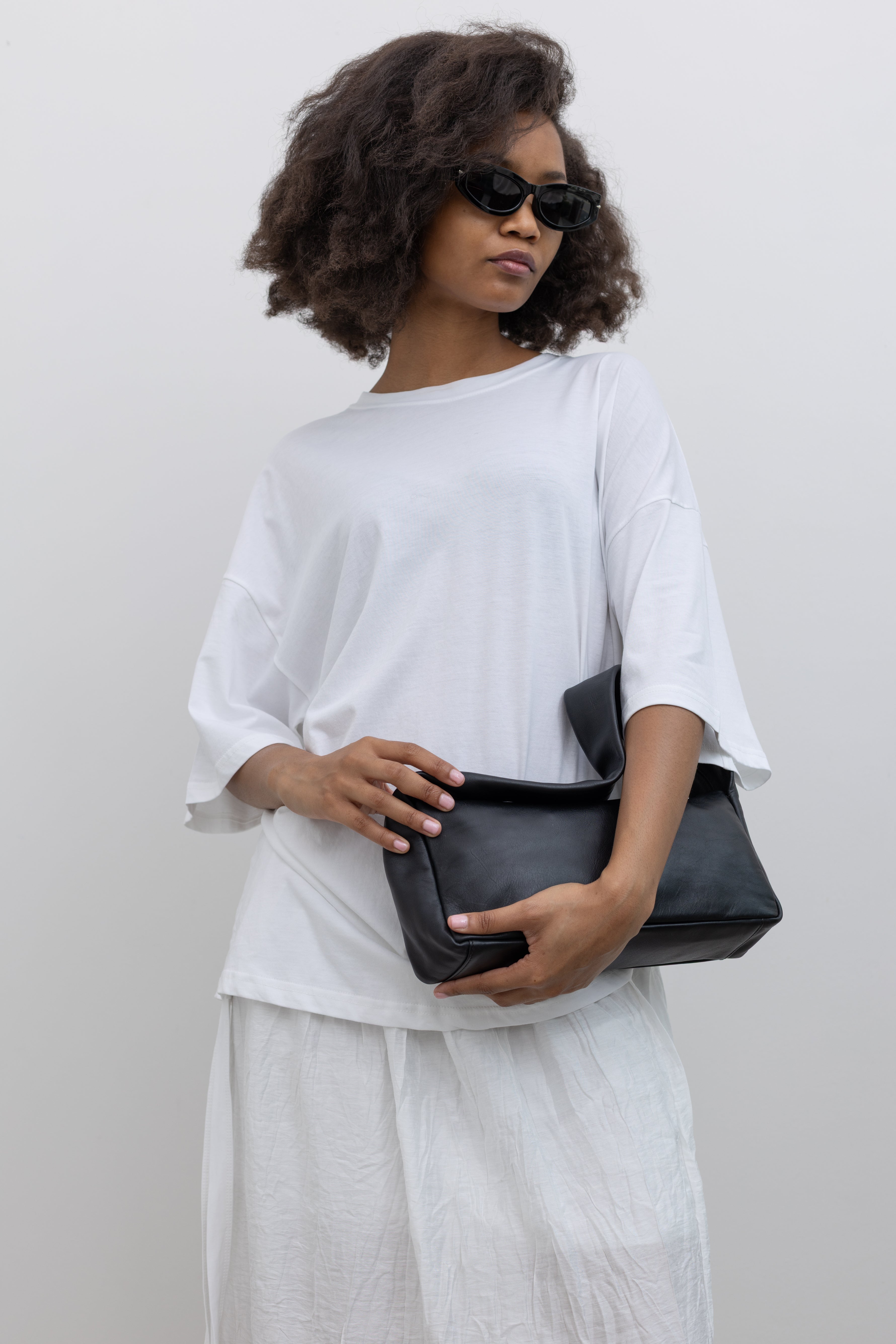 Black Soft Slim Satchel