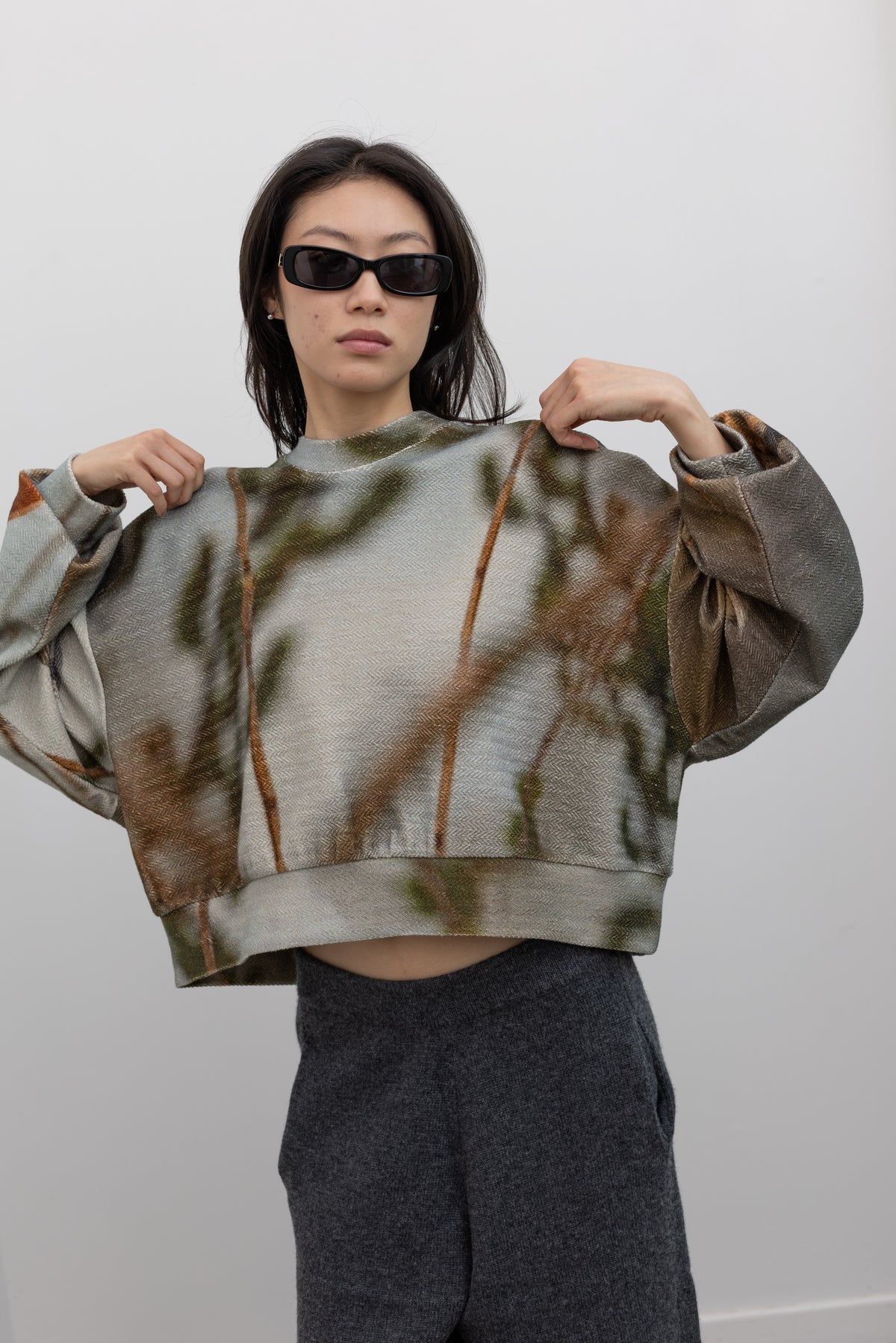 Printed Short Sweater