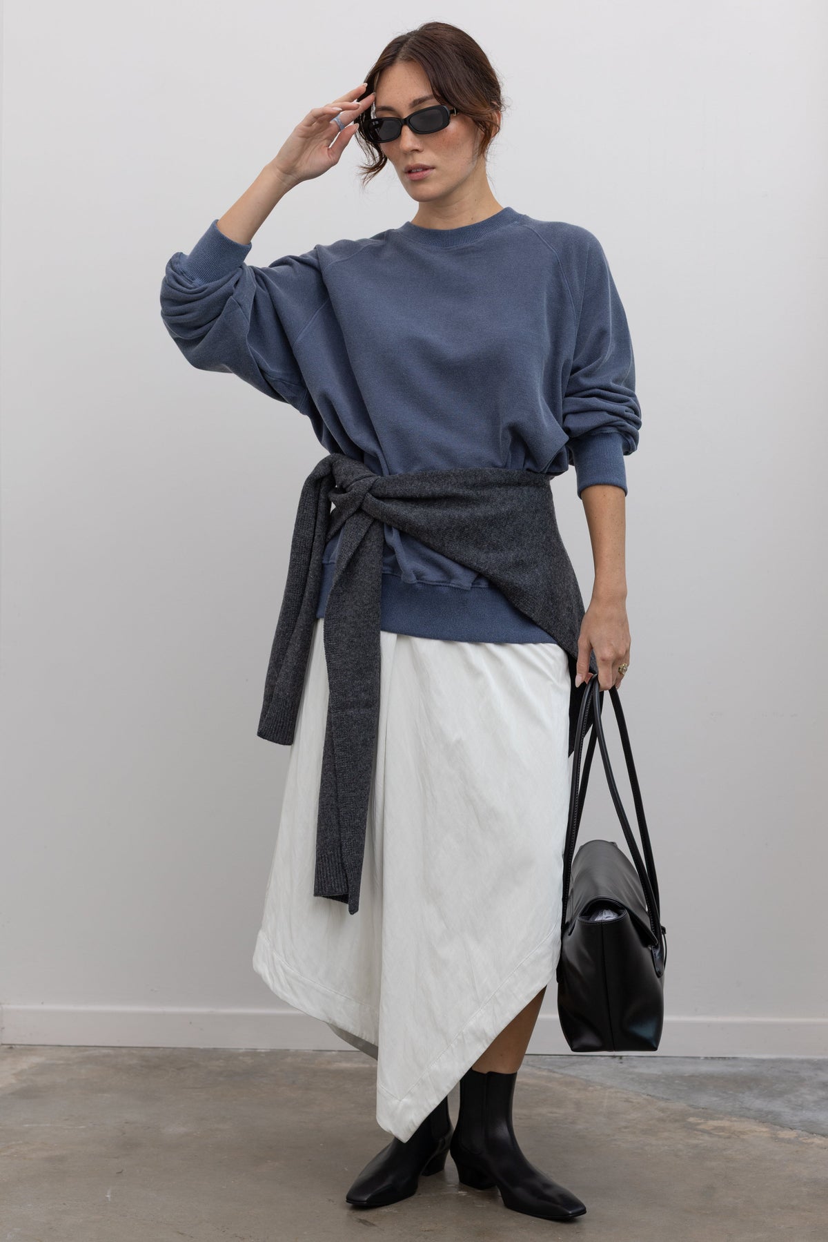 Vintage Blue Oversized Sweatshirt