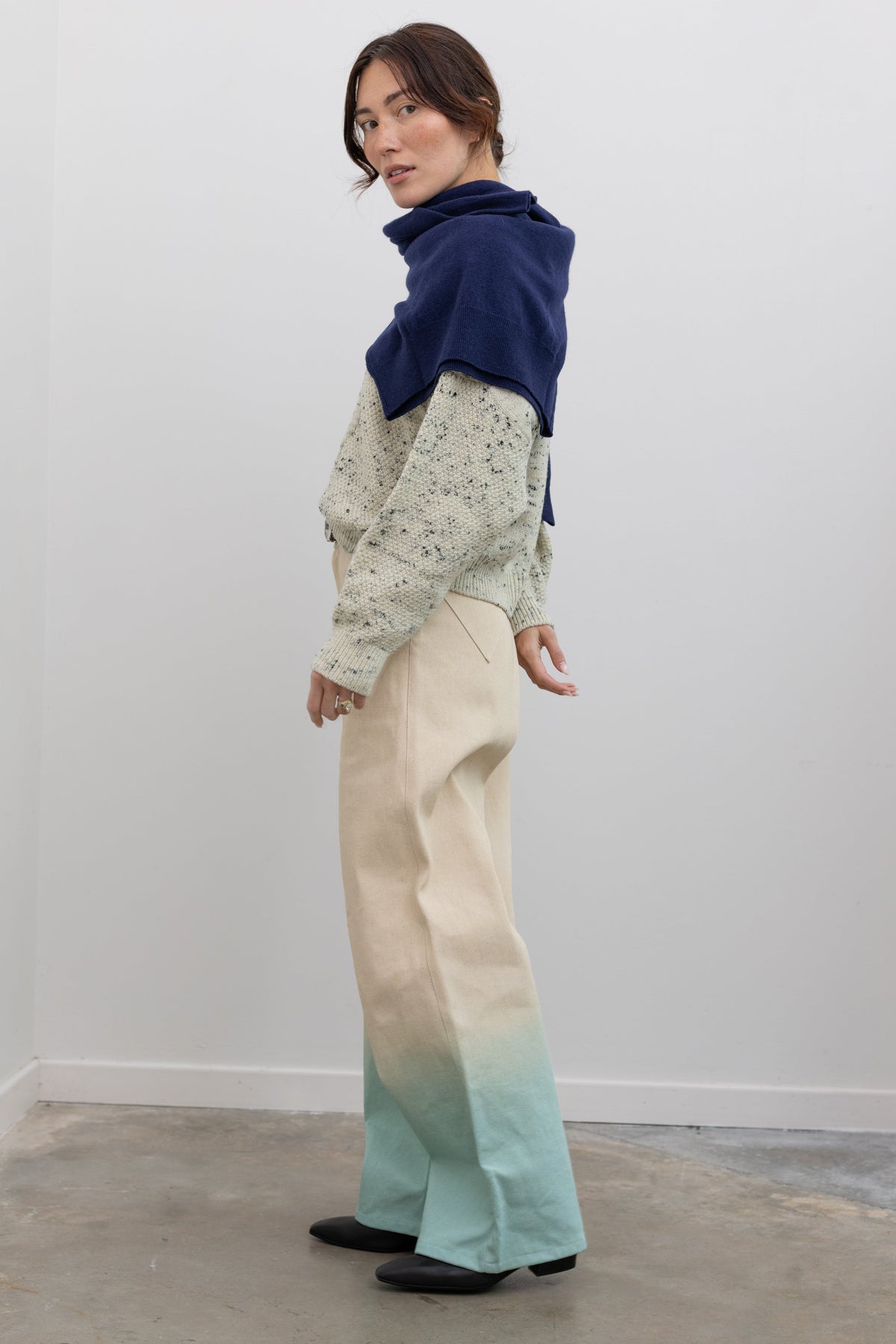 Dip Dyed Glacier Wide Leg Jeans