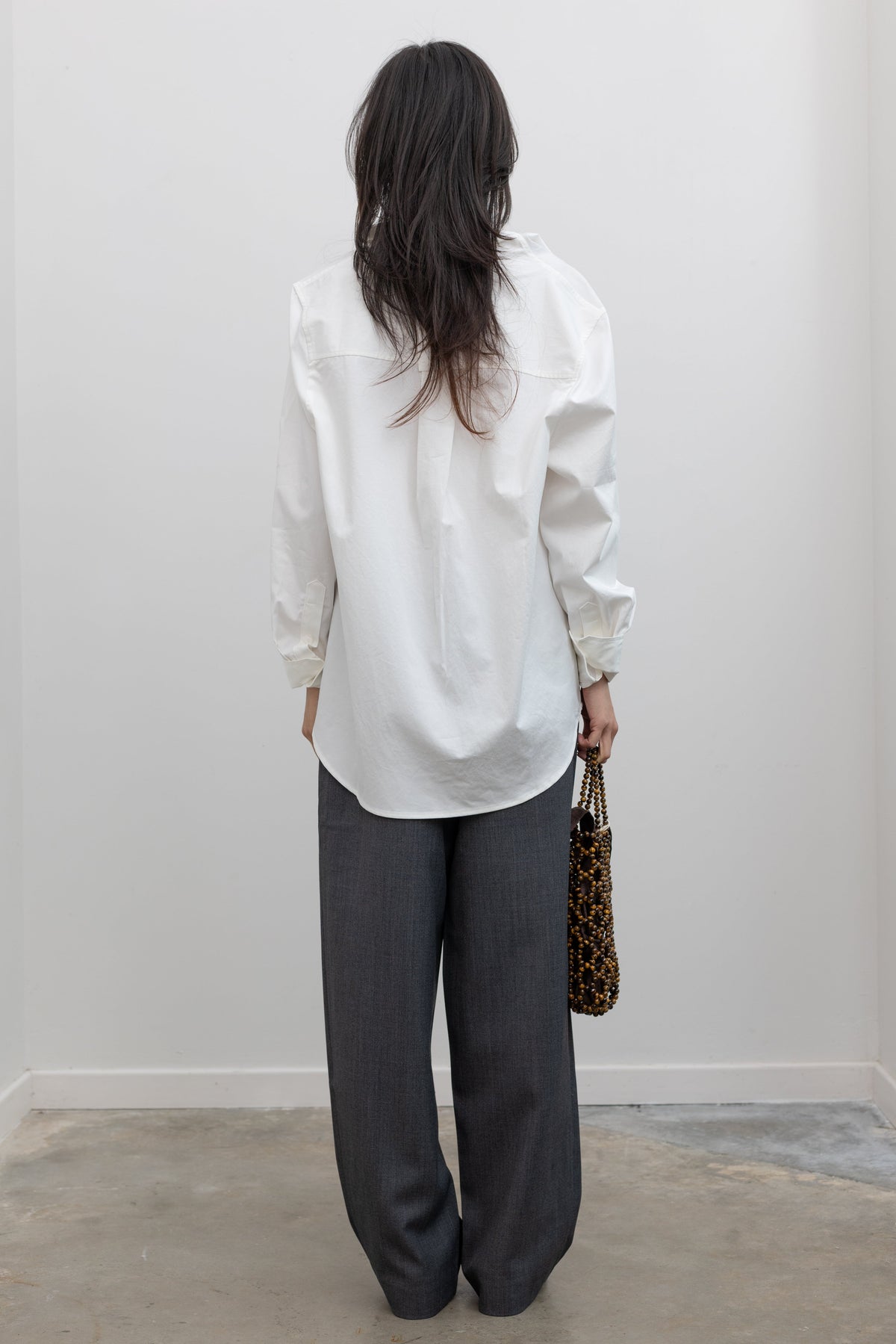 White Asymmetric Cotton Shirt