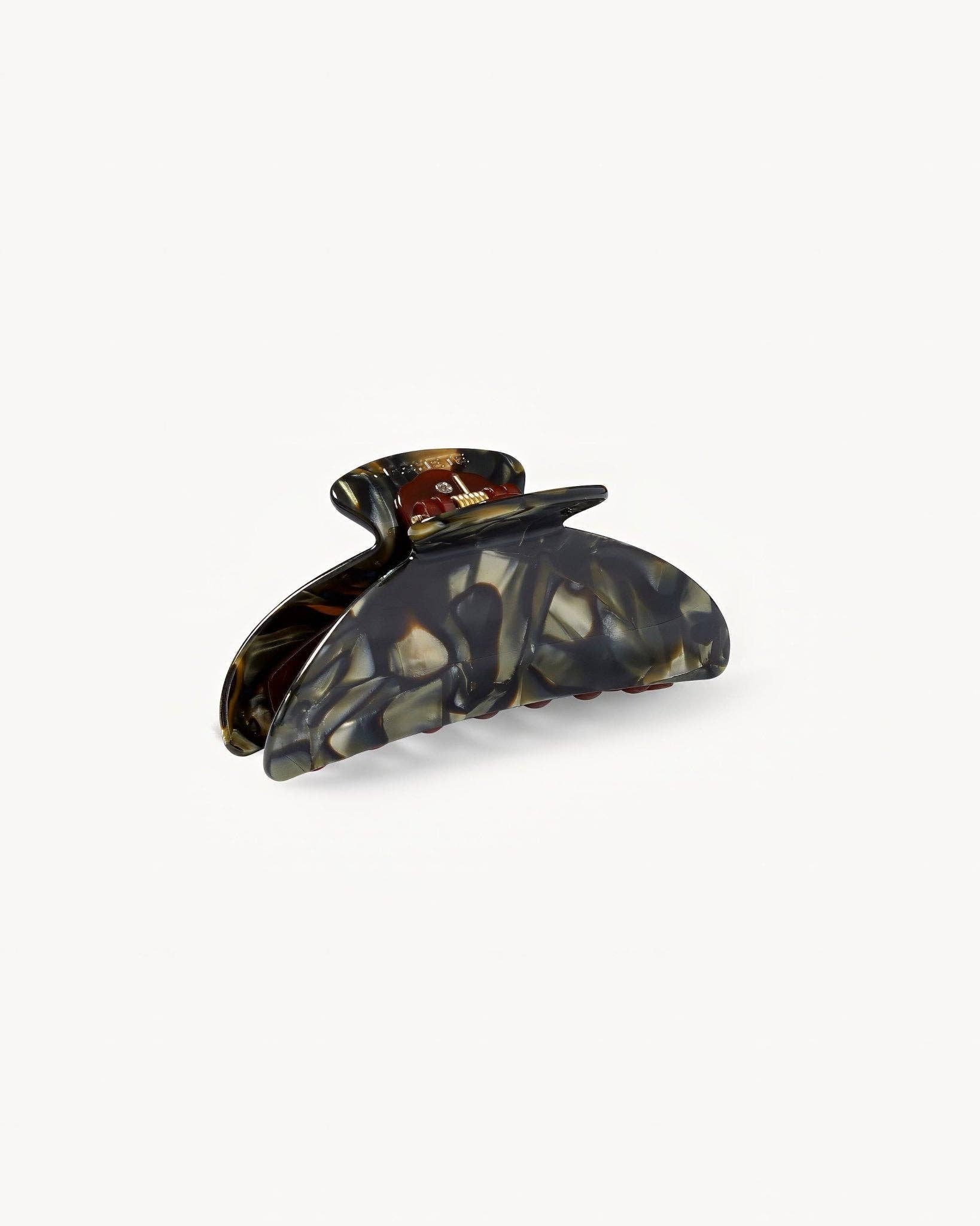 Midi Heirloom Hair Claw in Midnight Horn by MACHETE Sustainable Hair Accessory for Medium Volume Hair at Alas Eius
