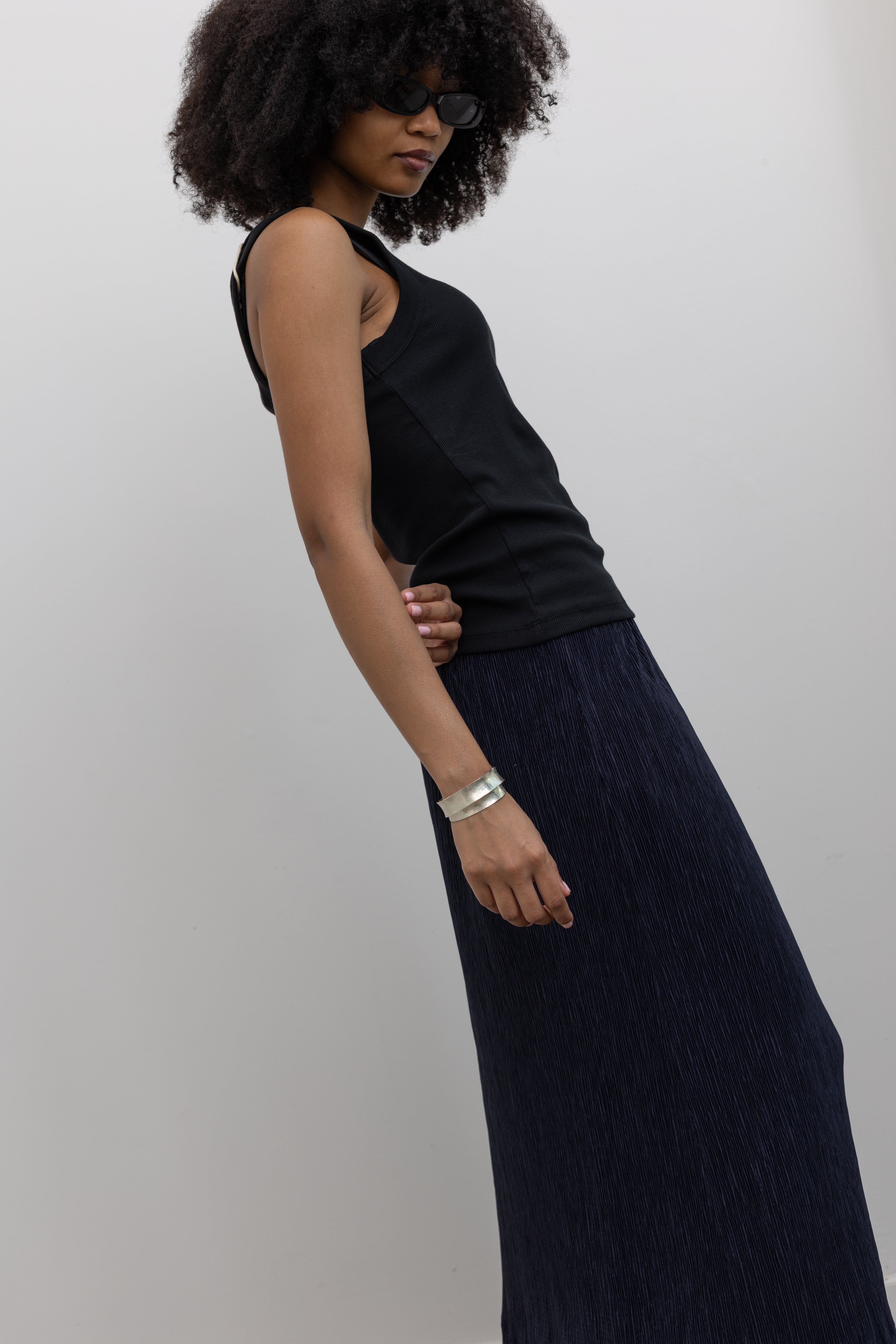 Alas Eius Minimalist Ribbed Cotton Tank Designed for Layering and Everyday Wear at Alas Eius