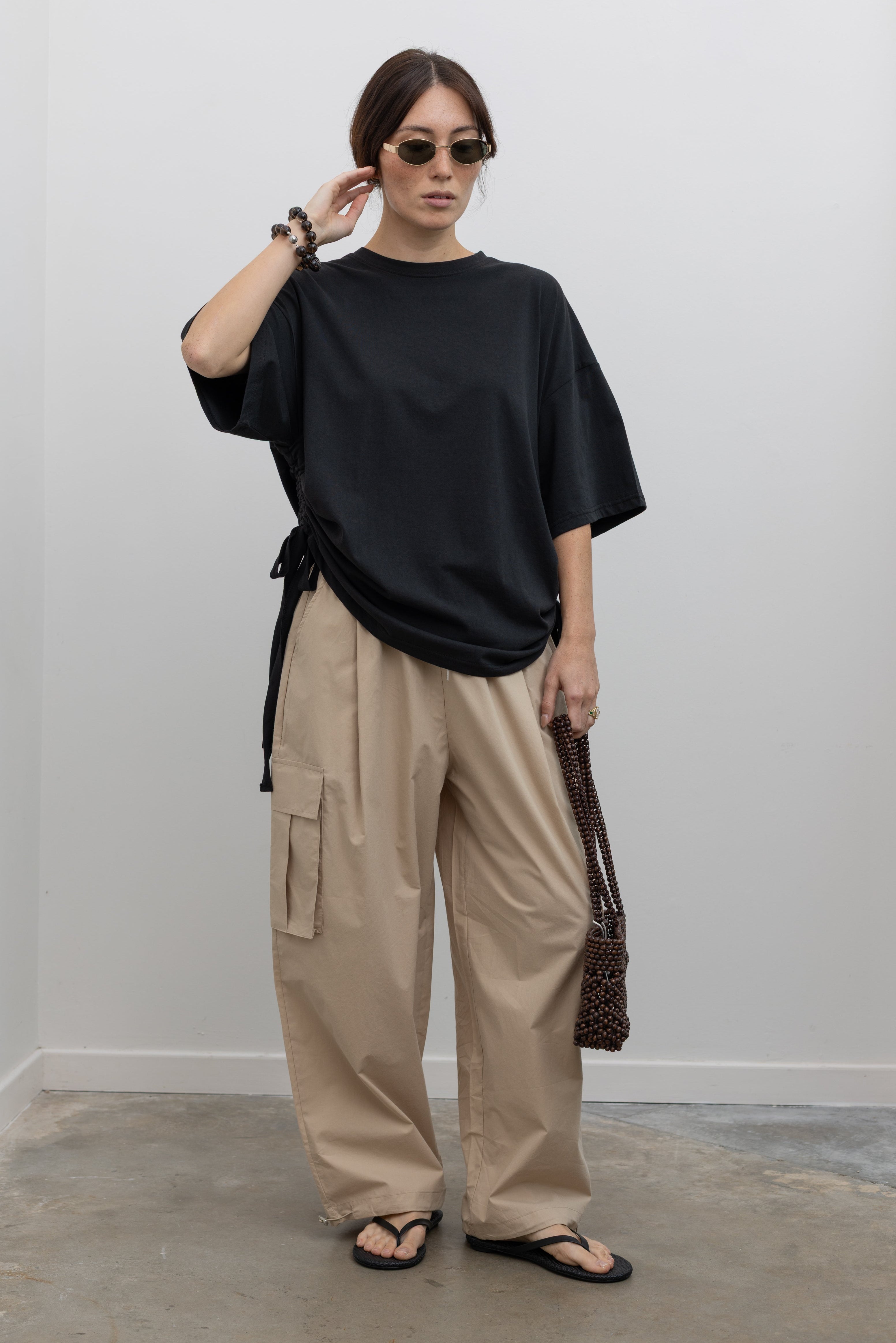 alas eius oversized lightweight cotton cargo pants at alas eius