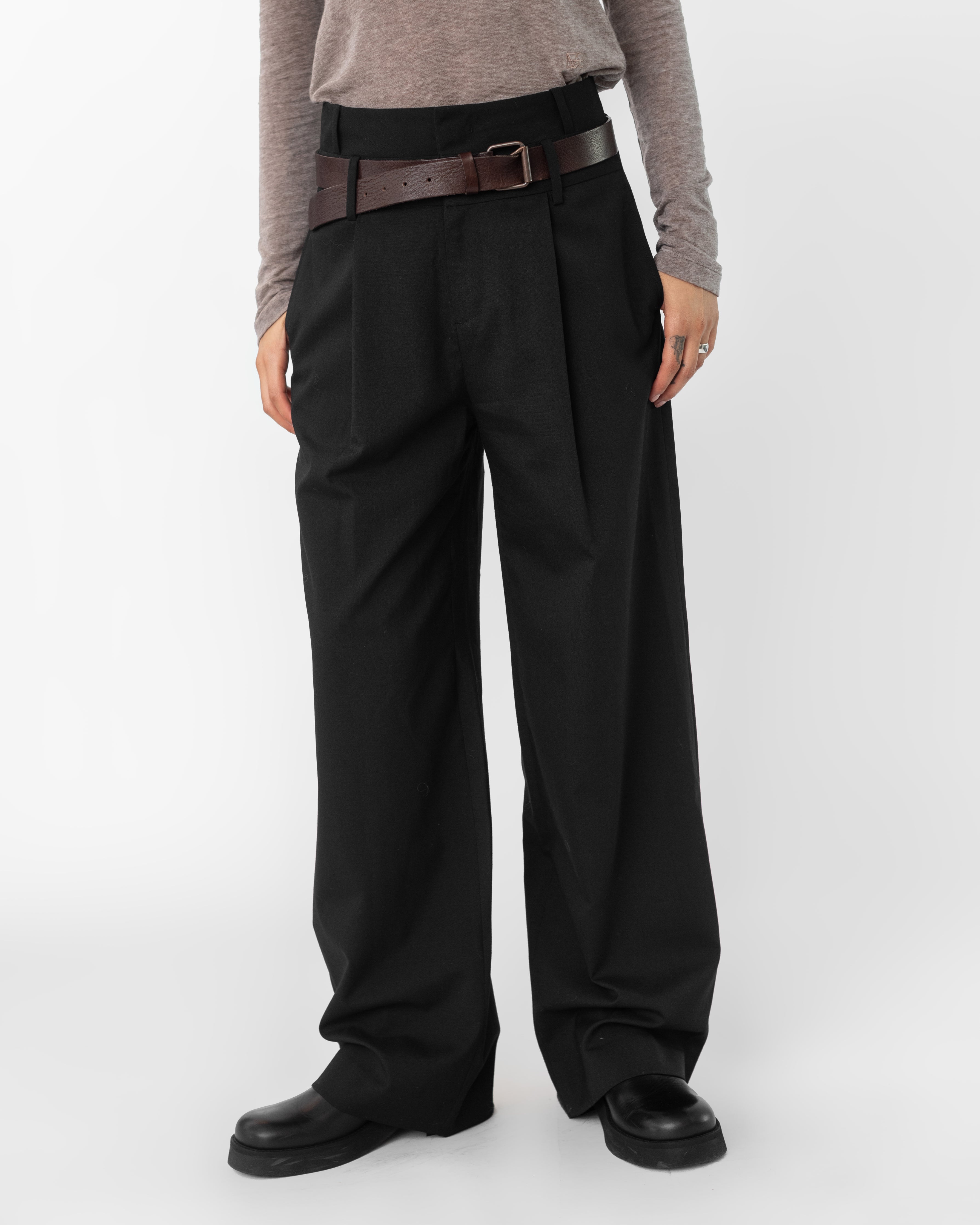 Double Waist Tailored Pants