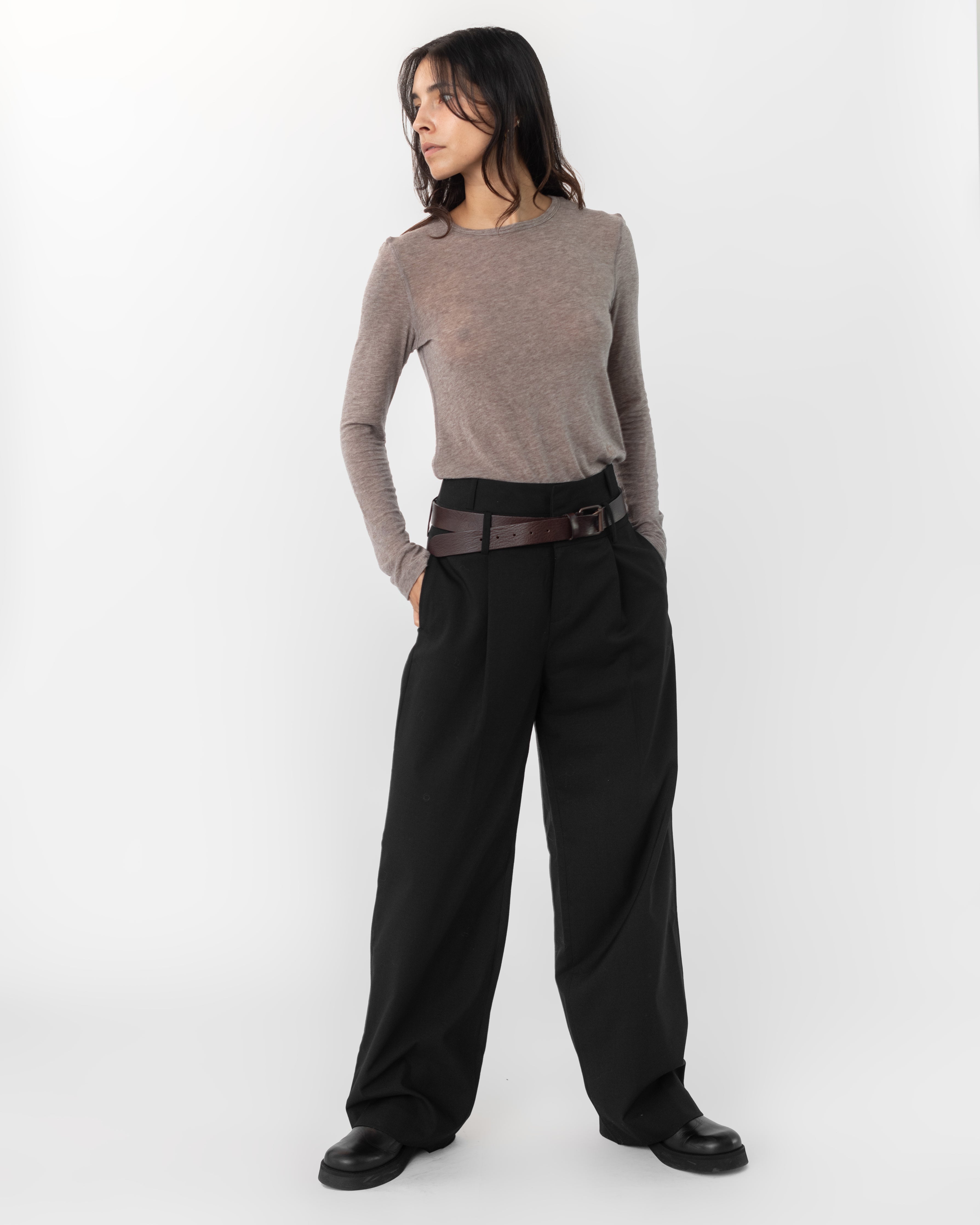 Double Waist Tailored Pants