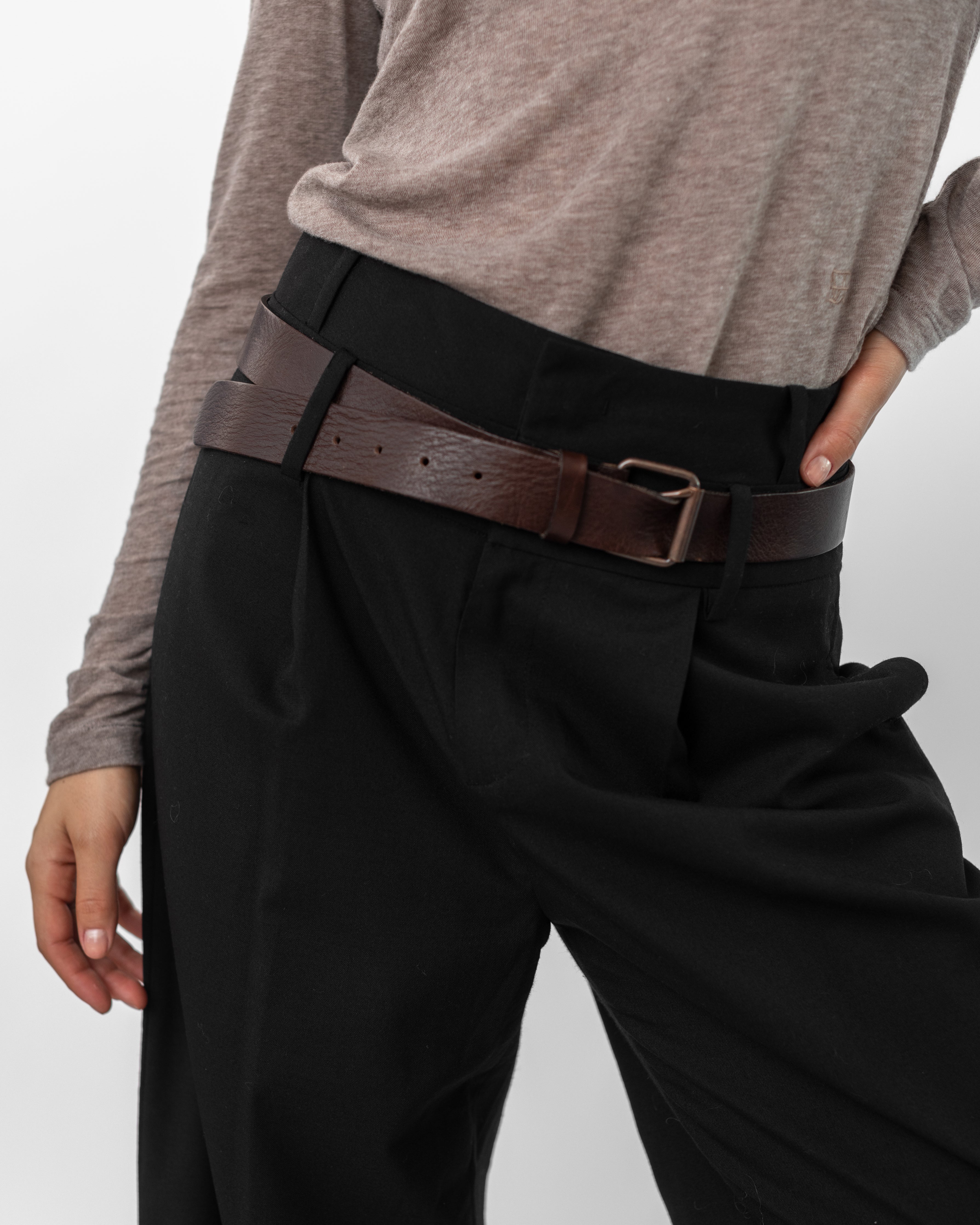 Double Waist Tailored Pants