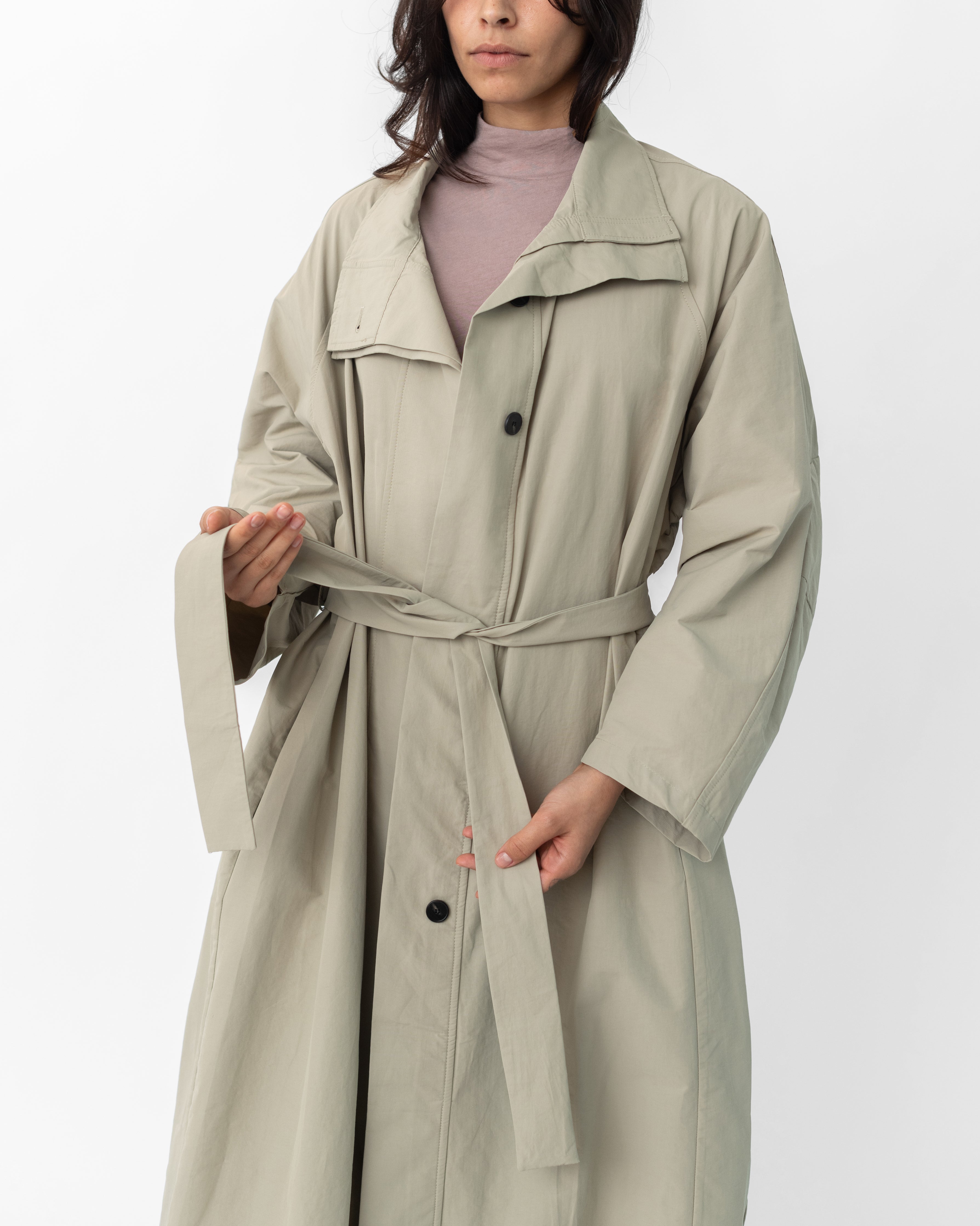 Double Collar Relaxed Trench Coat