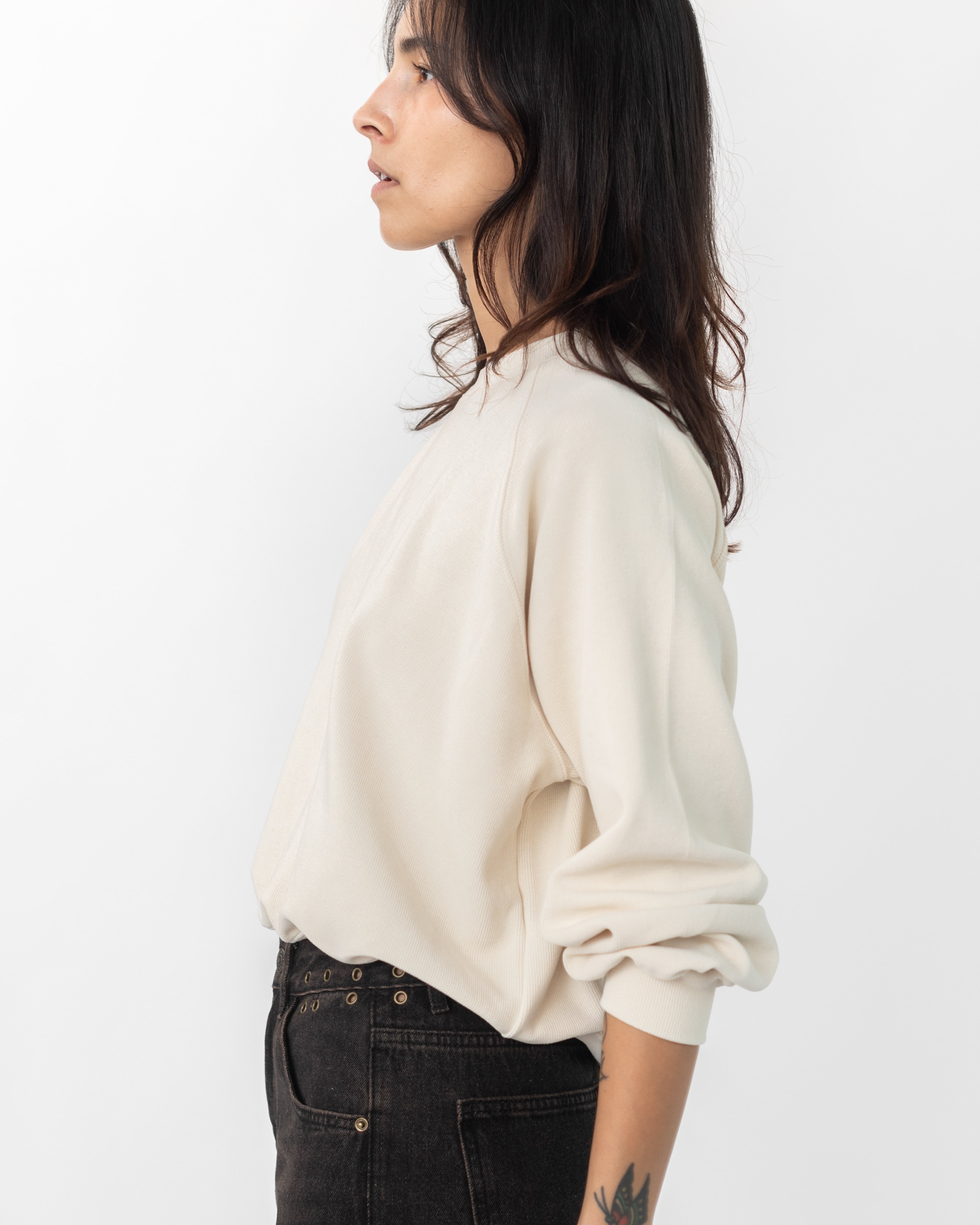 Cream Raglan Sleeve Sweatshirt