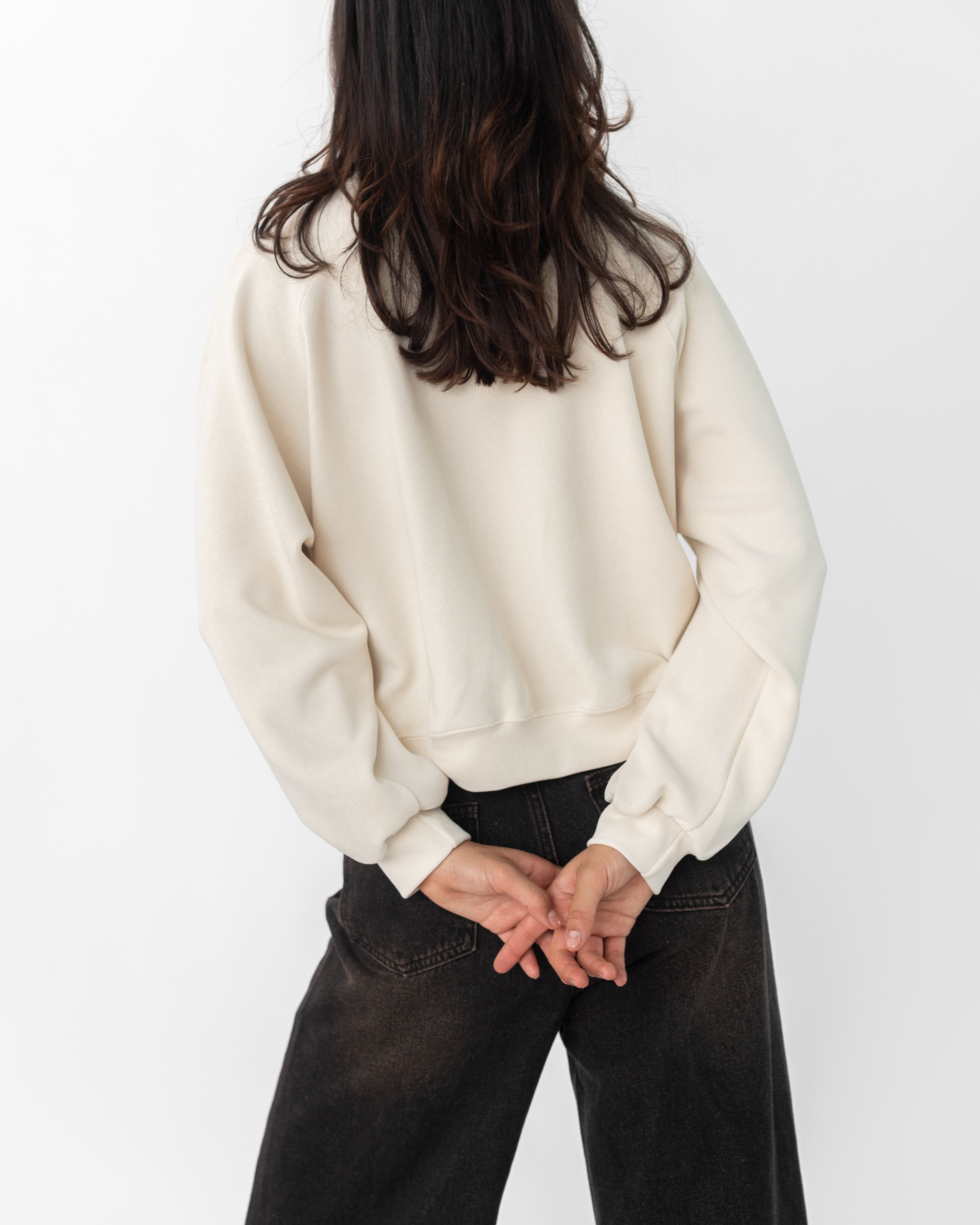 Cream Raglan Sleeve Sweatshirt