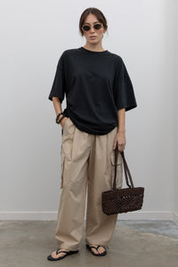 Kai Cotton Cargo Pants - Sand