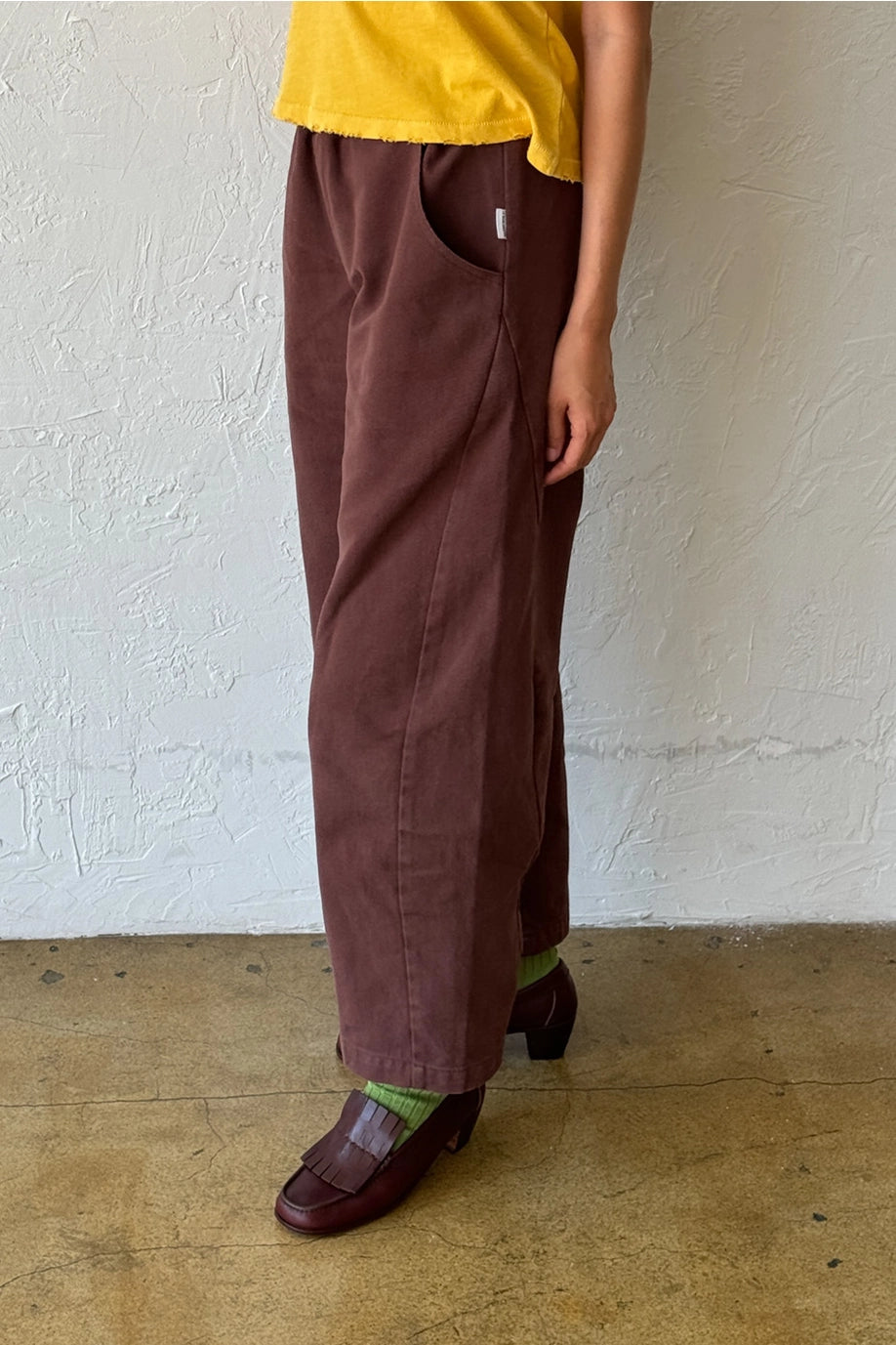 Chocolate Brown Curved Ark Pants