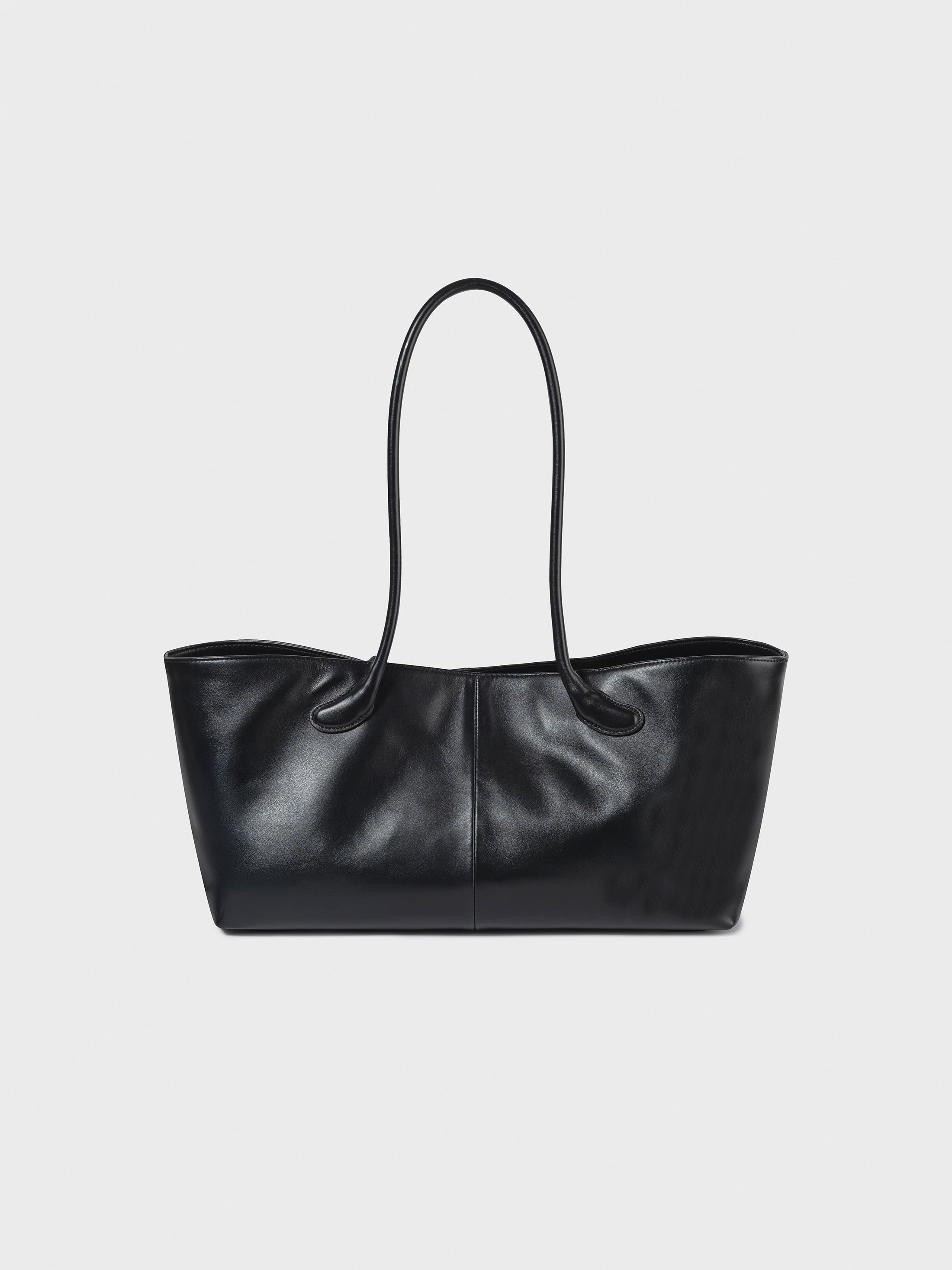 Haricot Mini Black Leather Bag