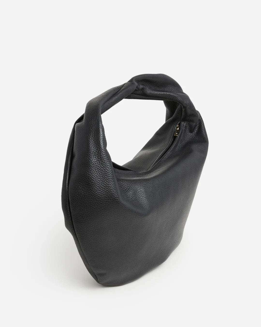 Black Leather Alva Shoulder Bag