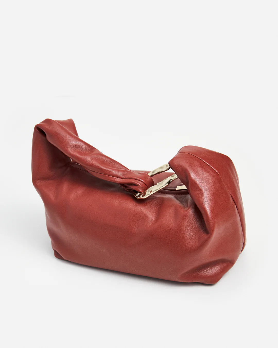 Amanda Leather Shoulder Bag Brick Red