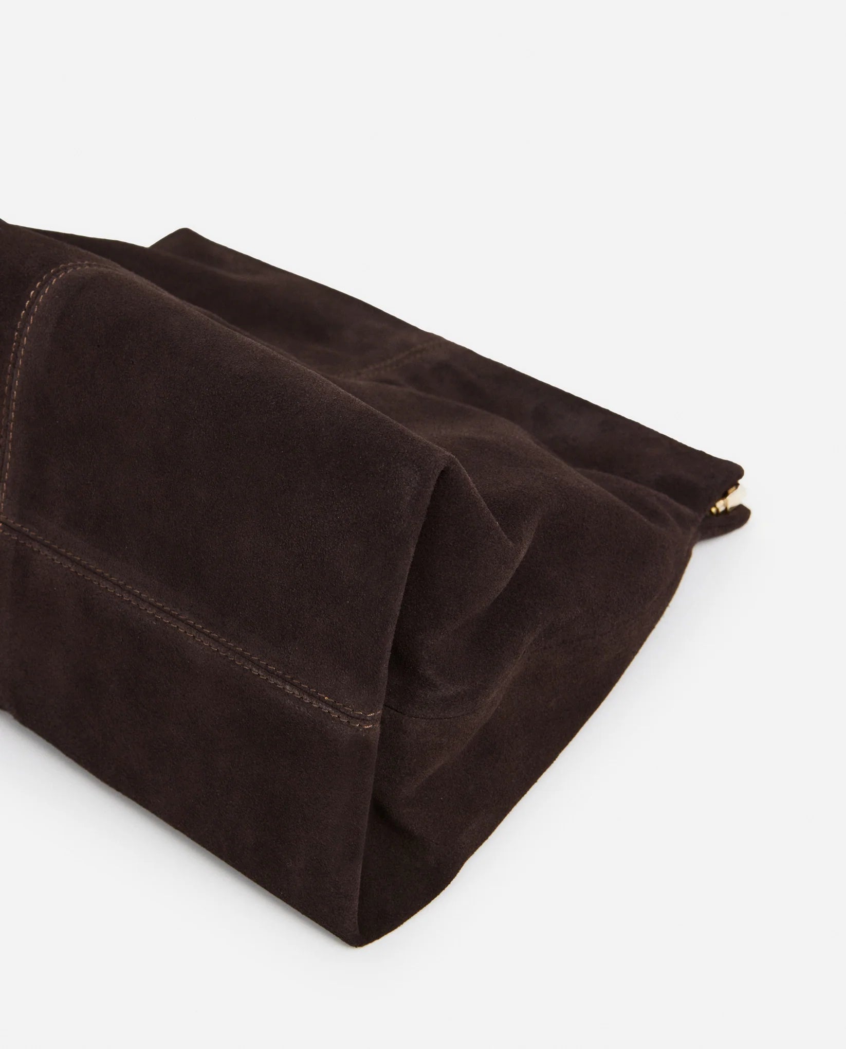 Clay Clutch Suede Bag In Chocolate