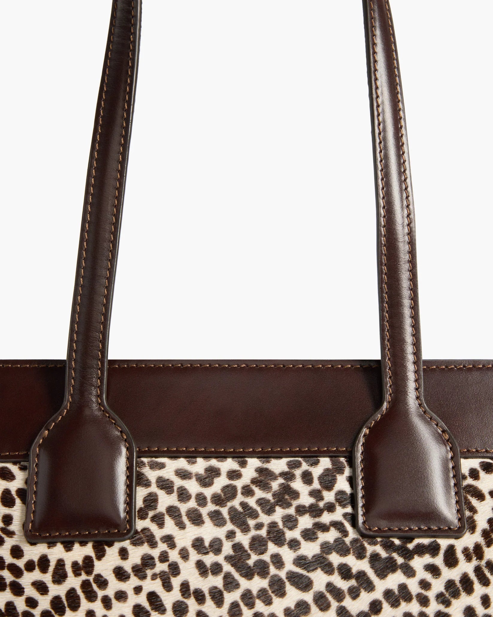 Greta Shoulder Bag Leather Hair Chocolate Dot