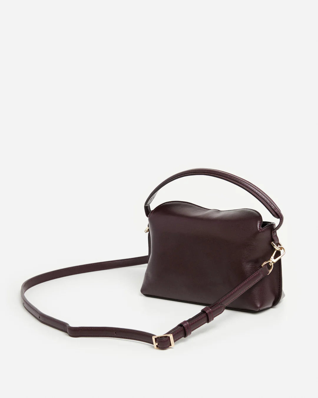 Hanna Burgundy Mini Leather Bag