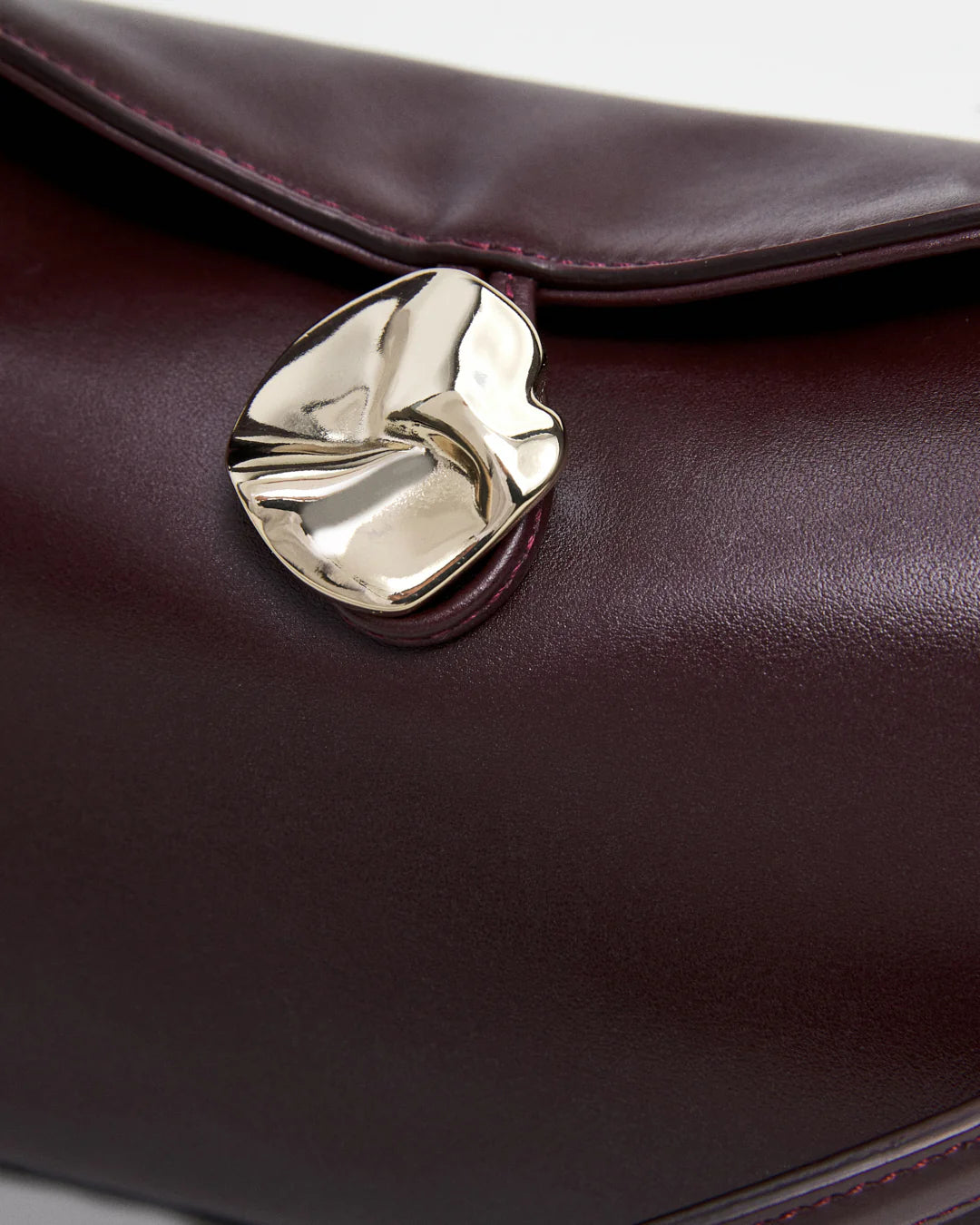 Hanna Burgundy Mini Leather Bag