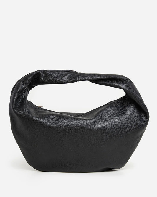 Black Leather Alva Shoulder Bag