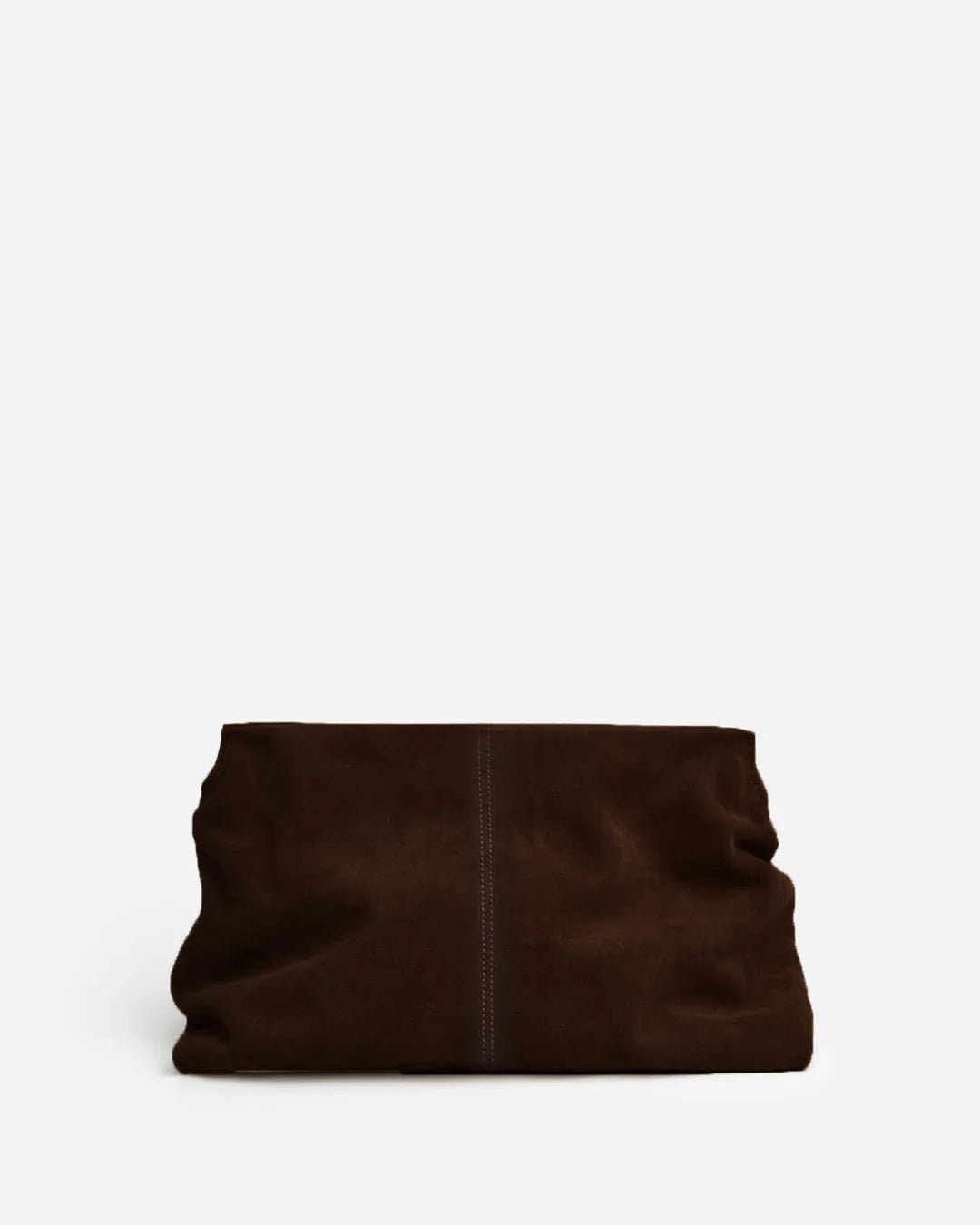 Clay Clutch Suede Bag In Chocolate