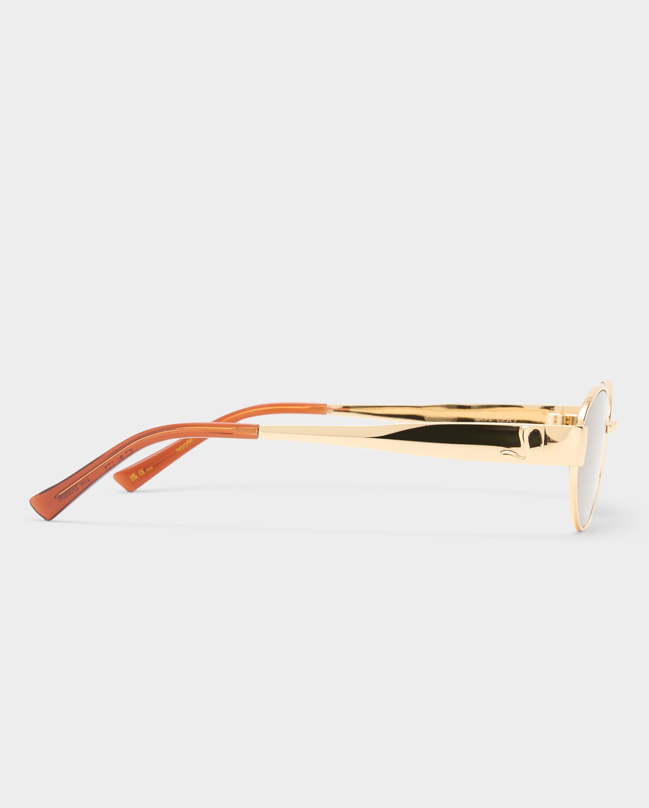 Gold Boston Oval Sunglasses