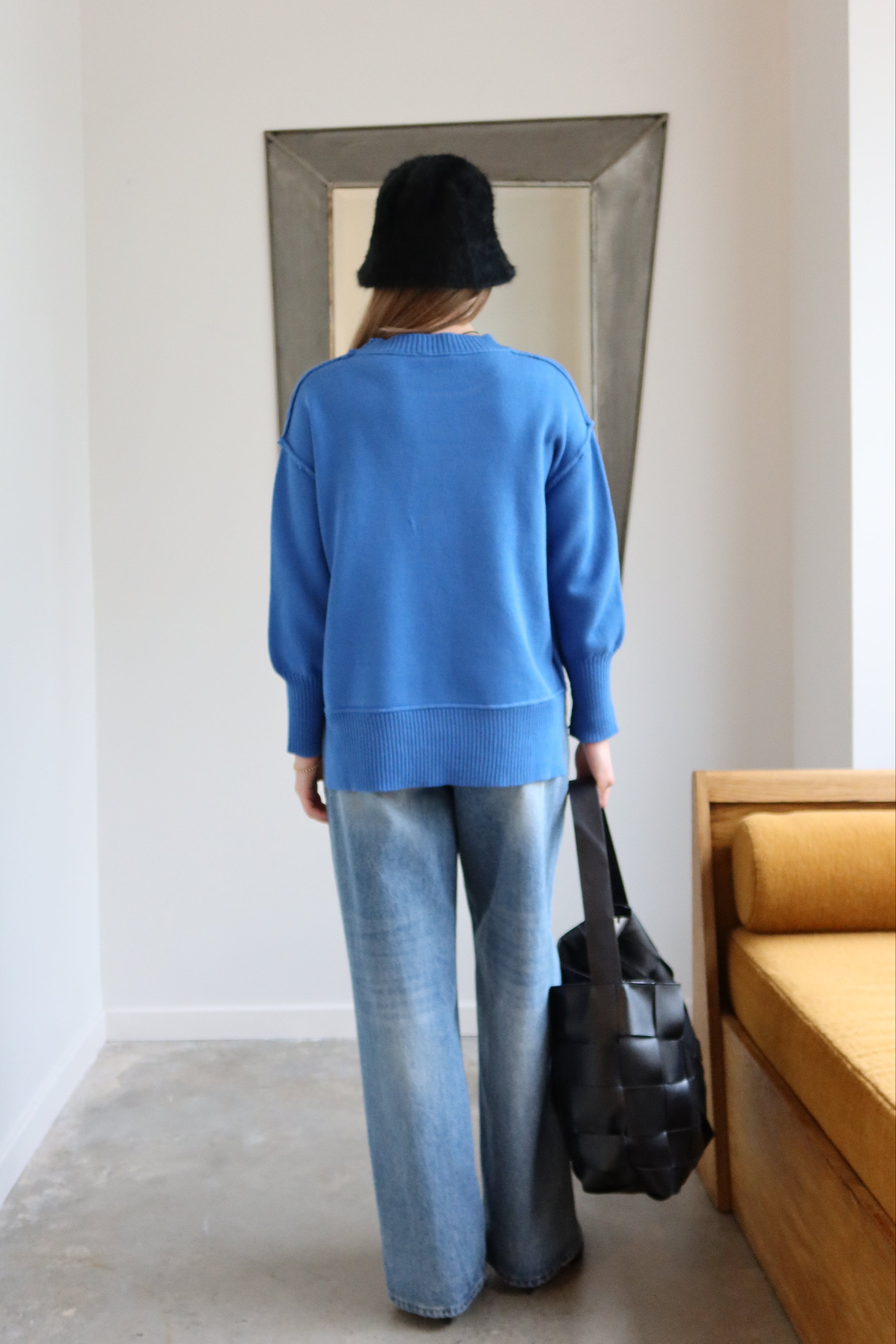 Cobalt Cotton Pull Over Sweater