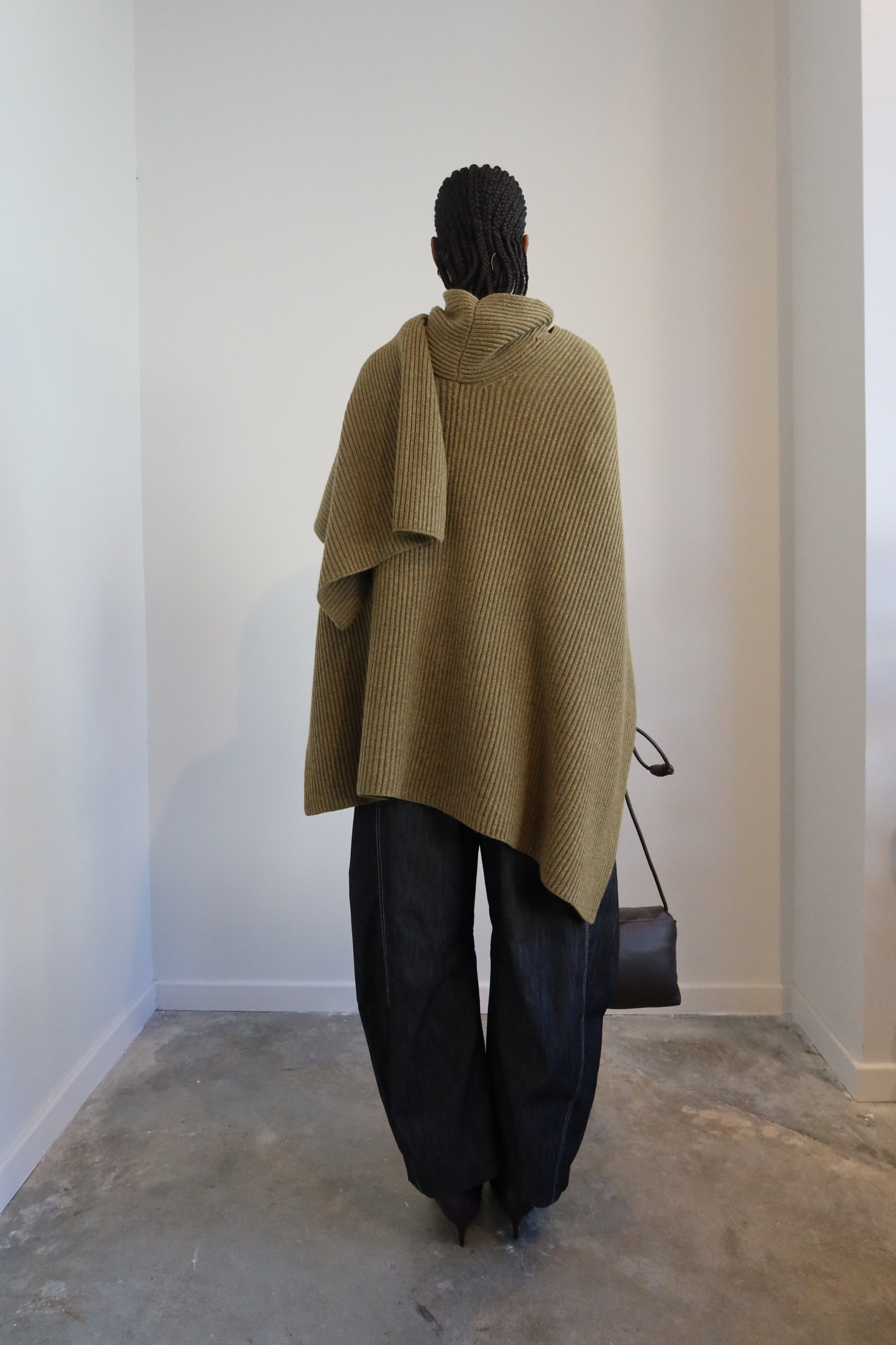 Karian Knit Cashmere And Wool Cape Scarf