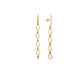Large Gold Drop Chain Earrings
