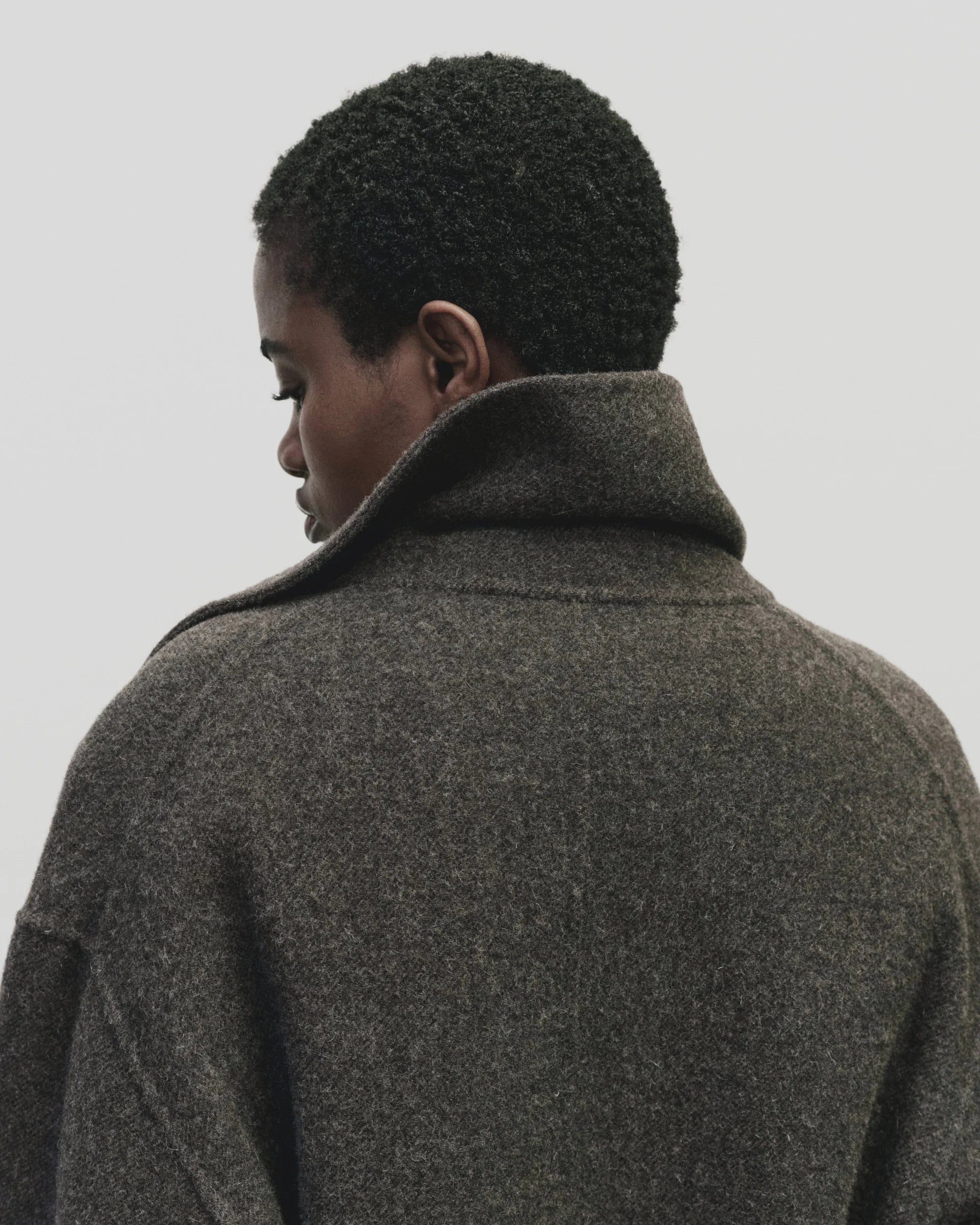 Brown Handmade Belted Wool Coat