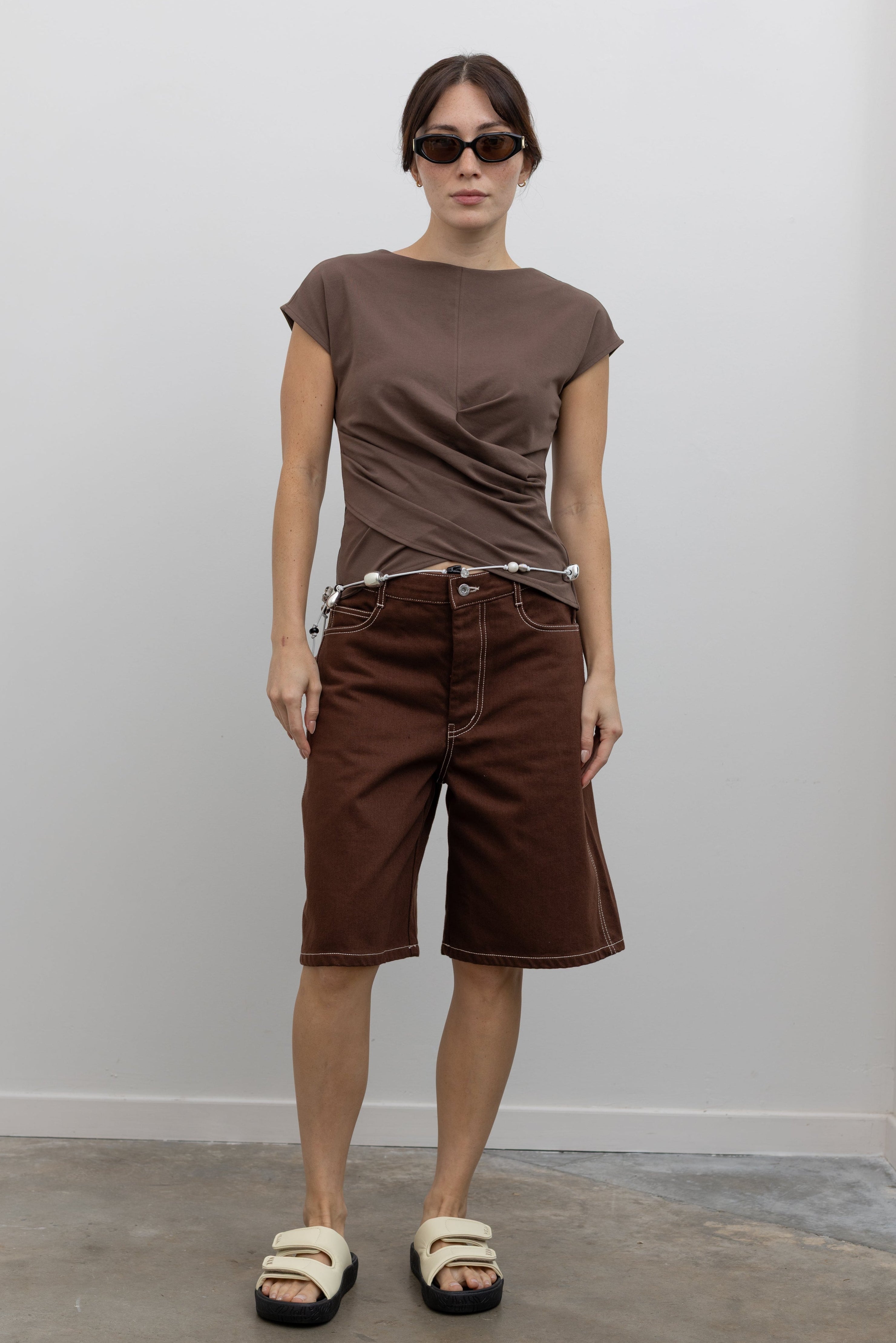 Framework Brown Denim Shorts – alas eius