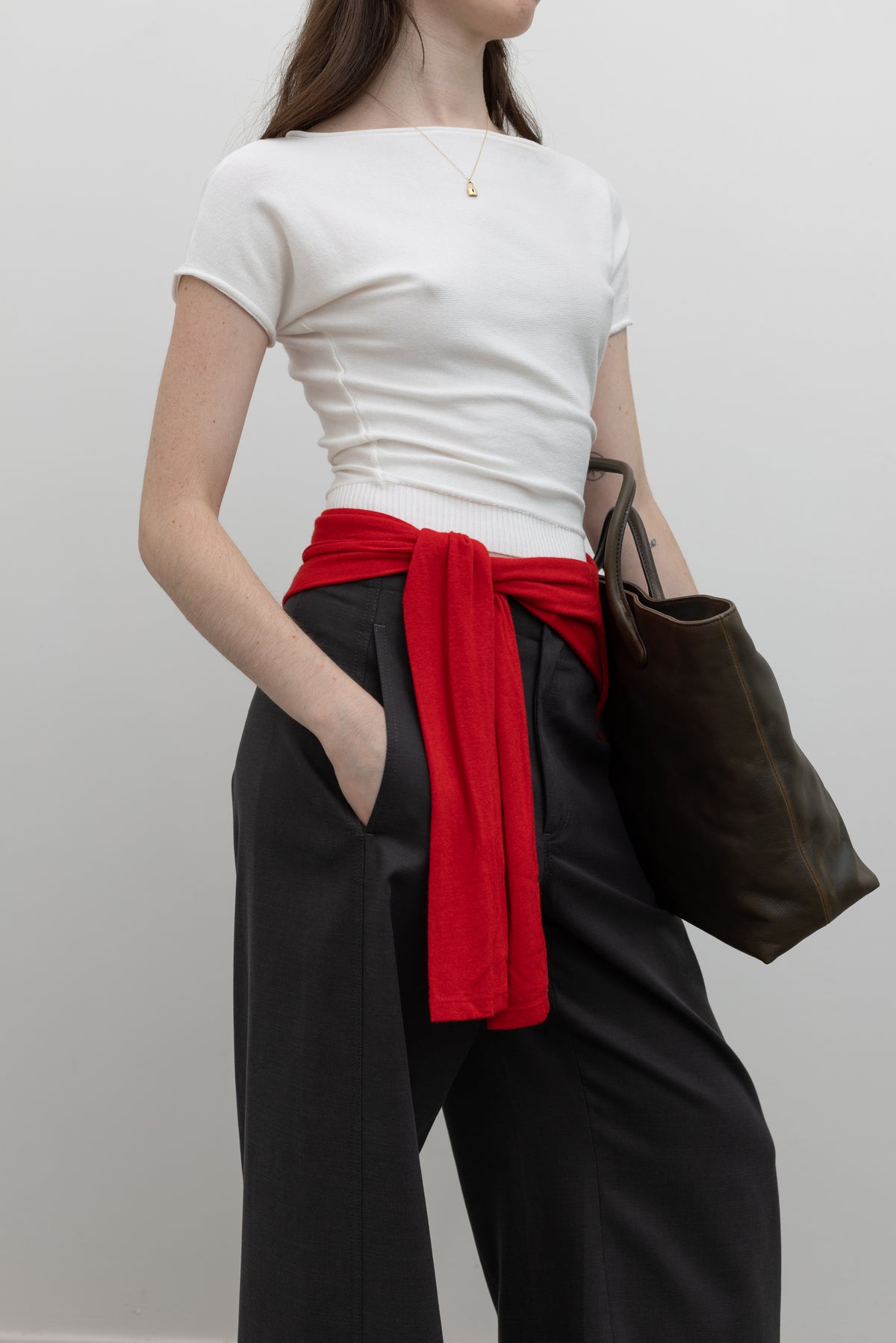 Collective Red Linen Wrap Shawl, Waist Layering Piece for Women, at Alas Eius