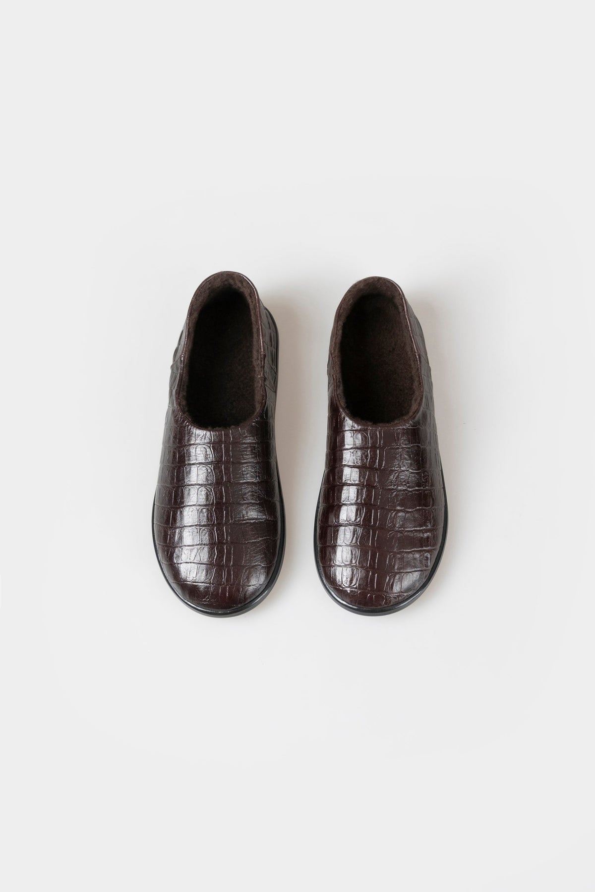 Ebony Crocodile Slipper