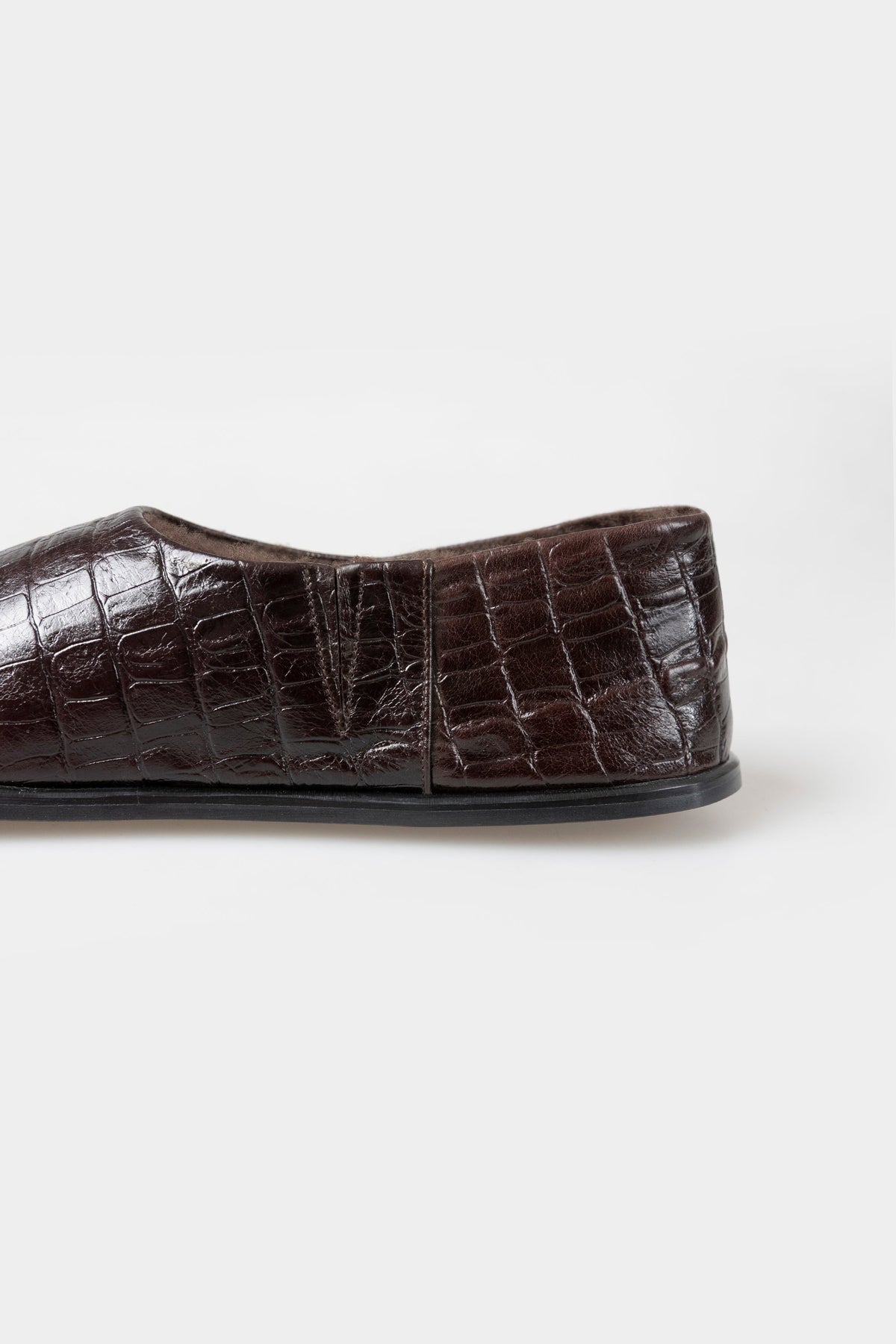 Ebony Crocodile Slipper