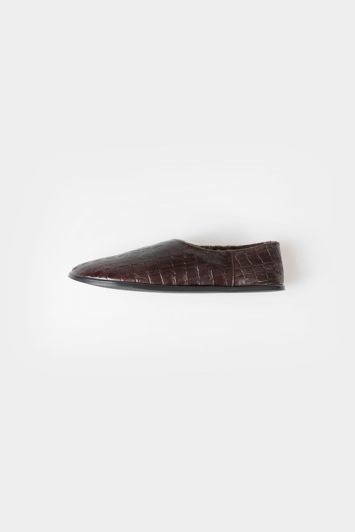 Ebony Crocodile Slipper