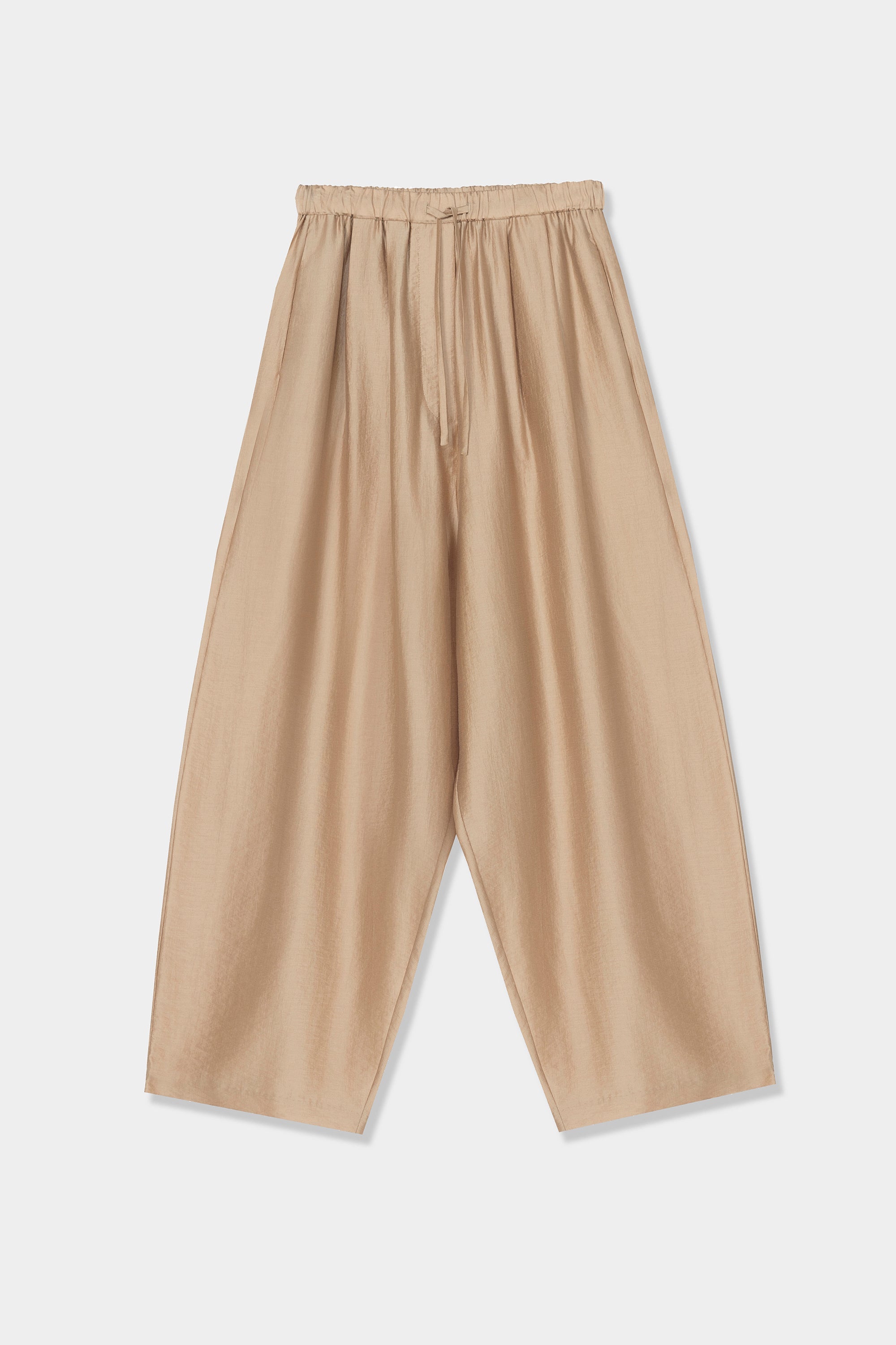 Cordera elevated everyday beige lounge trousers with side pockets at Alas Eius