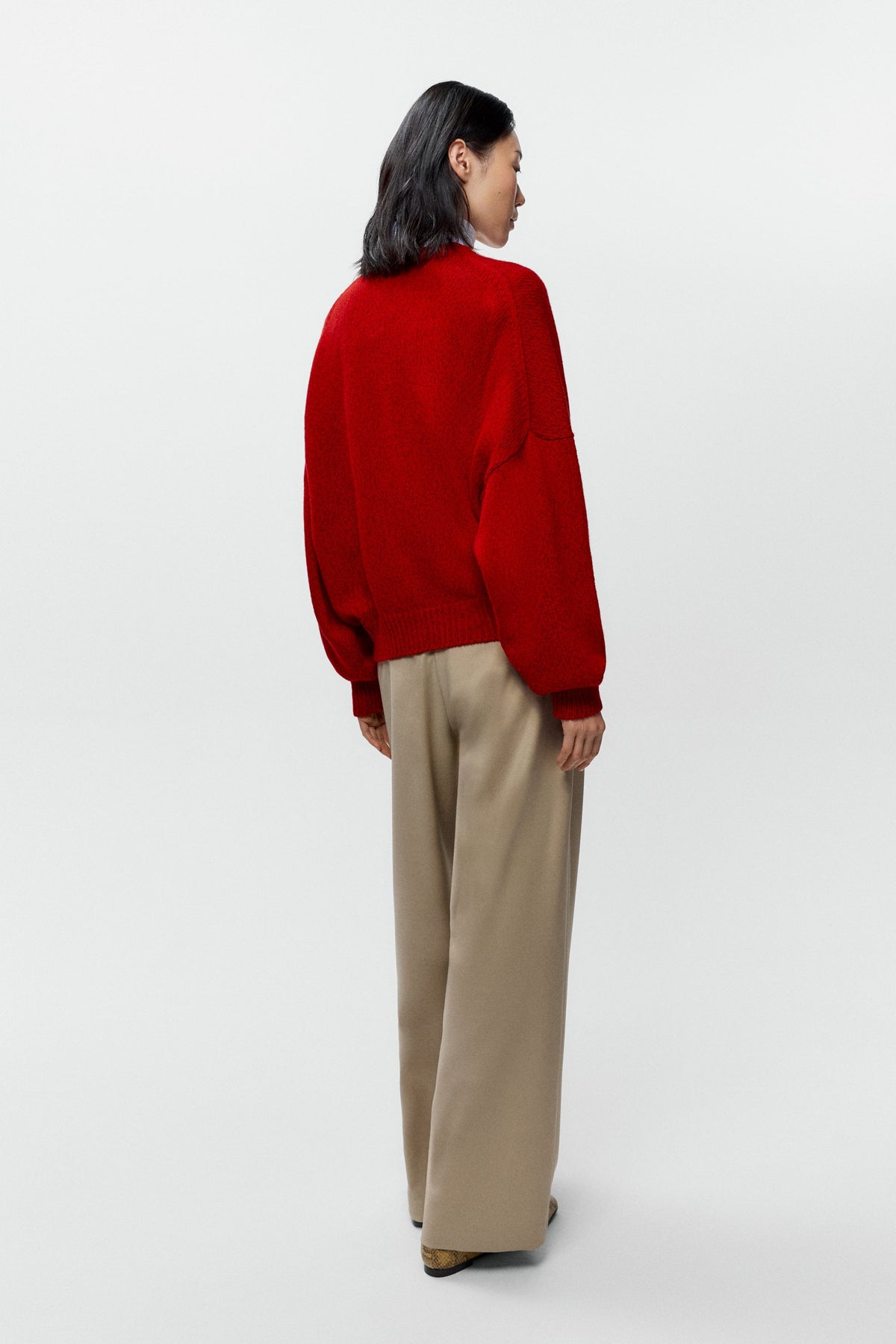 Red Merino and Cashmere Sweater